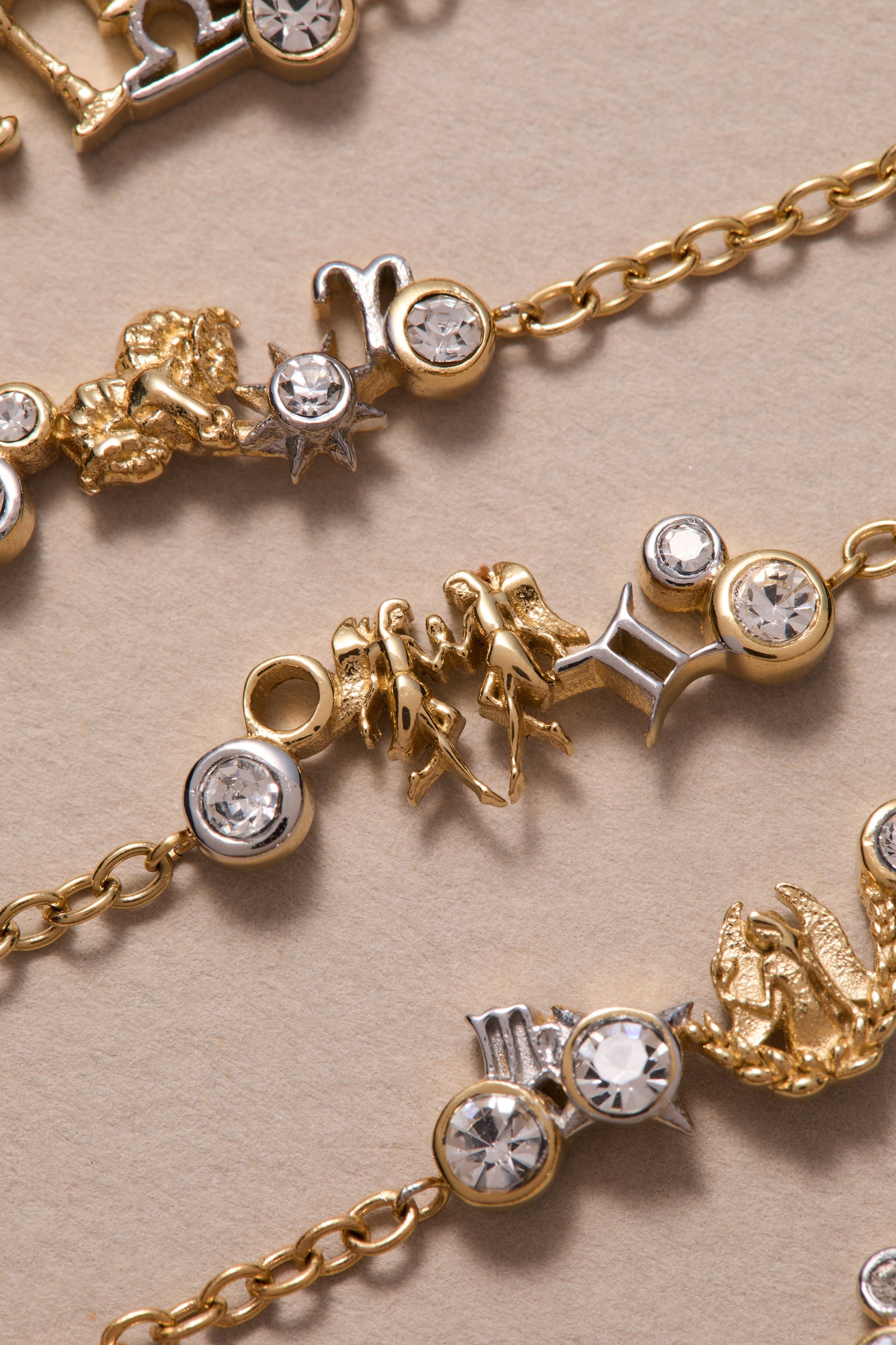 Gemini Symbol Inline Bracelet Two Tone - Stainless Steel