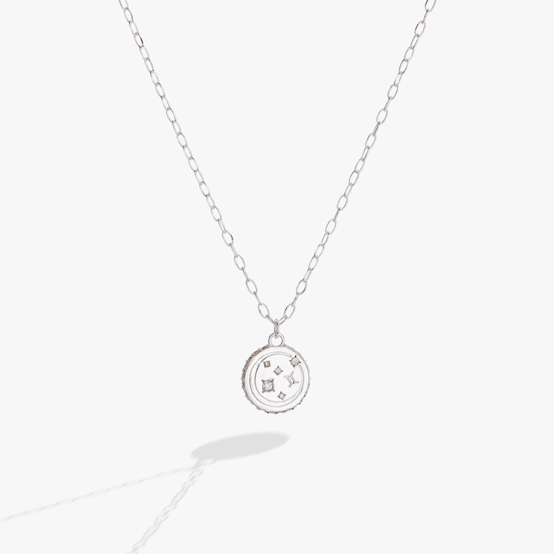Gemini Zodiac Precious Necklace Sterling Silver