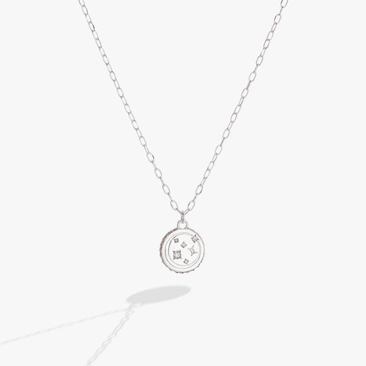 Gemini Zodiac Precious Necklace Sterling Silver