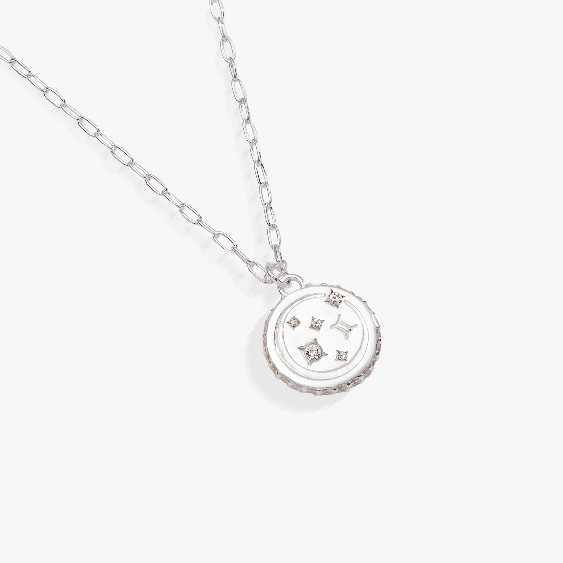 Gemini Zodiac Precious Necklace Sterling Silver
