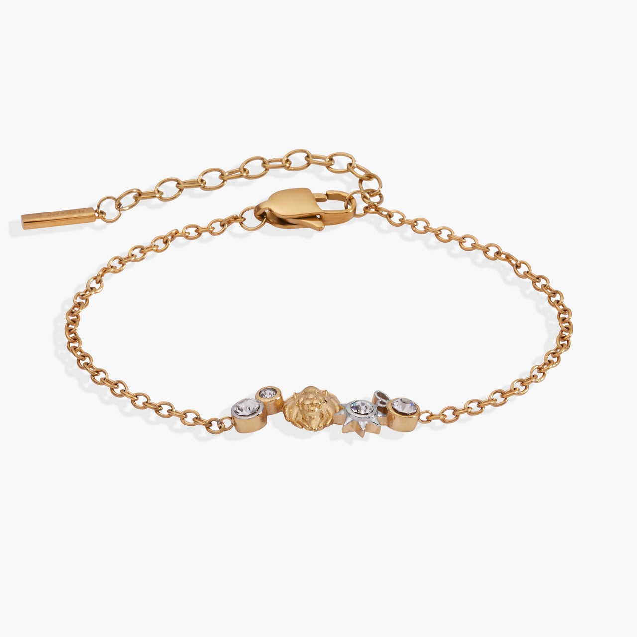 Leo Symbol Inline Bracelet Two Tone - Stainless Steel
