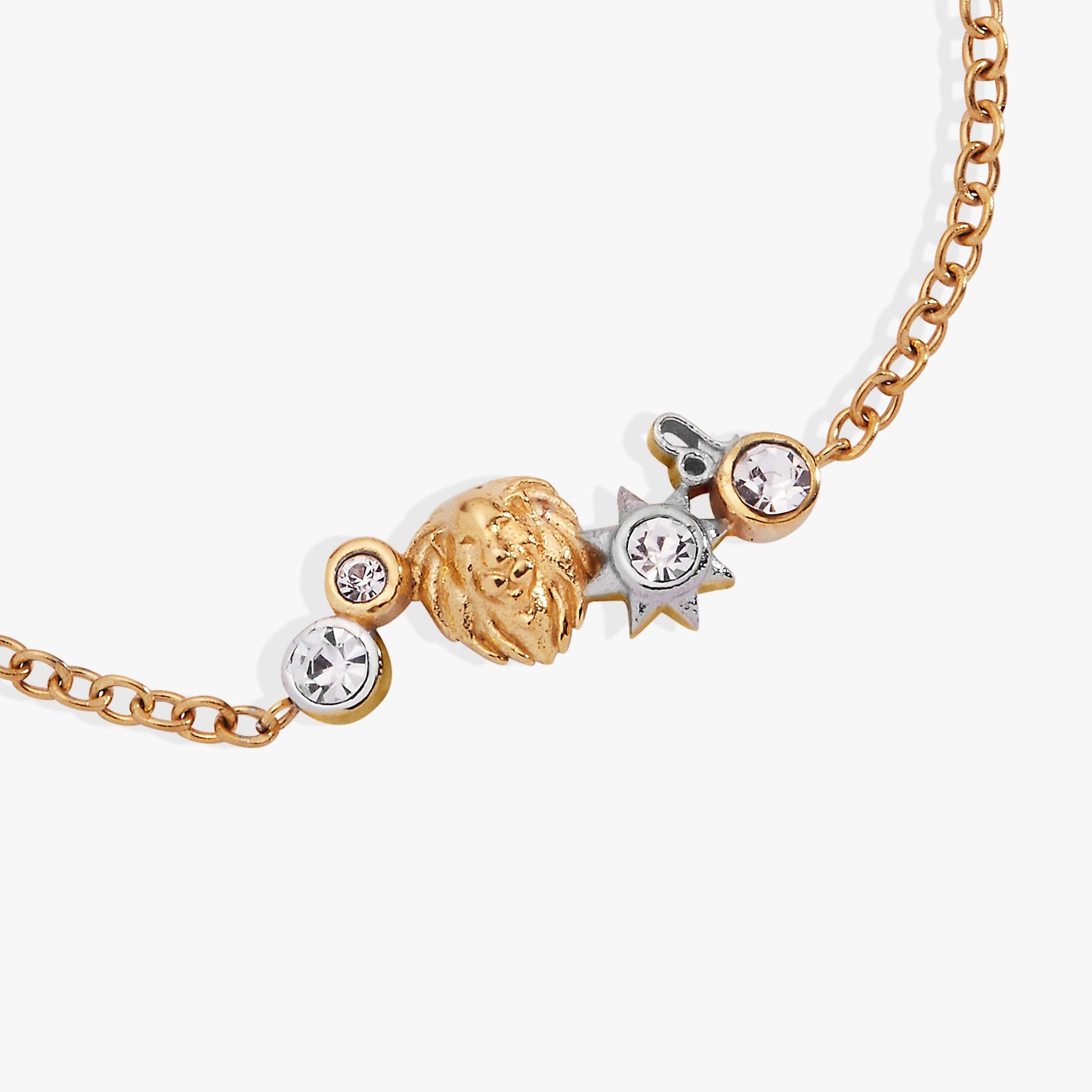 Leo Symbol Inline Bracelet Two Tone - Stainless Steel