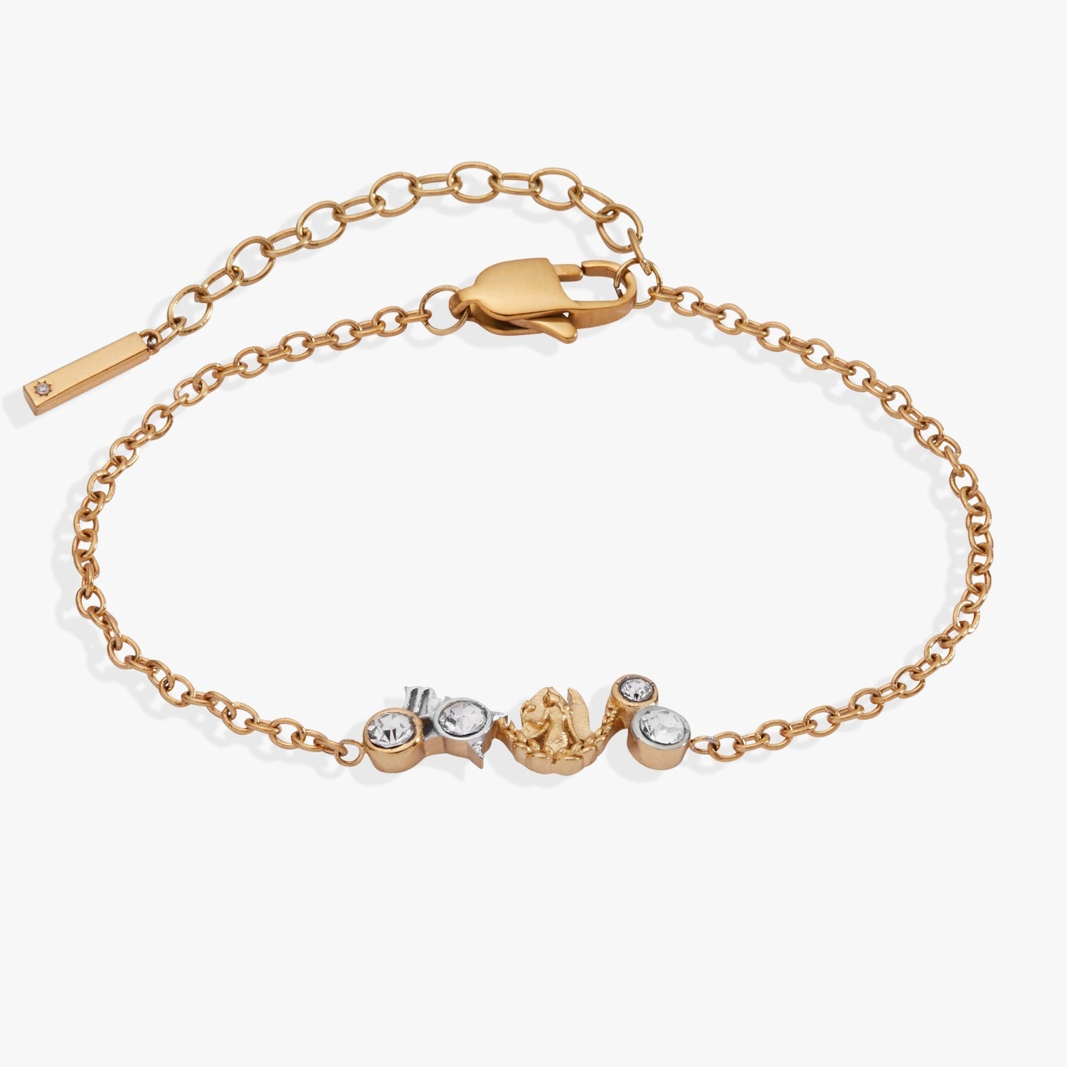 Virgo Symbol Inline Bracelet Two Tone - Stainless Steel
