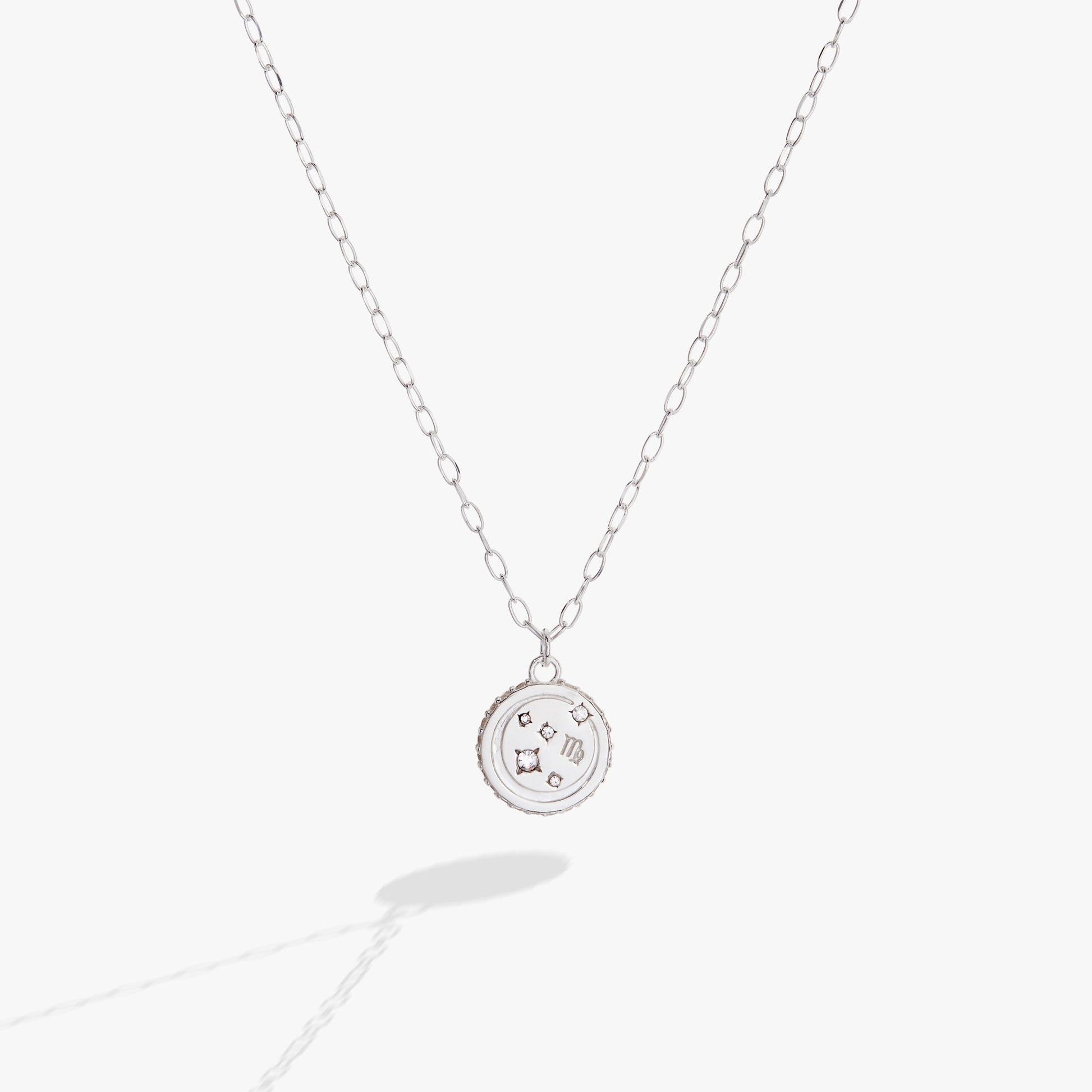 Virgo Zodiac Precious Necklace Sterling Silver