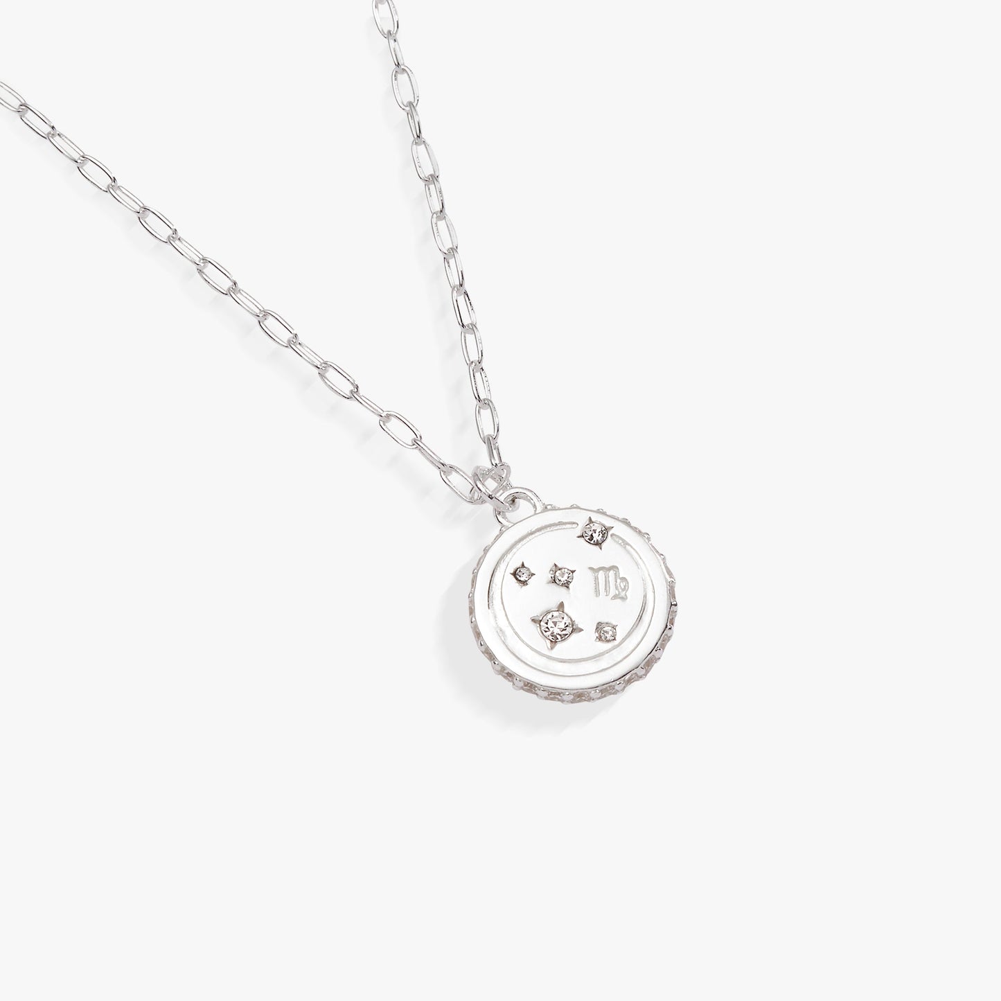 Virgo Zodiac Precious Necklace Sterling Silver