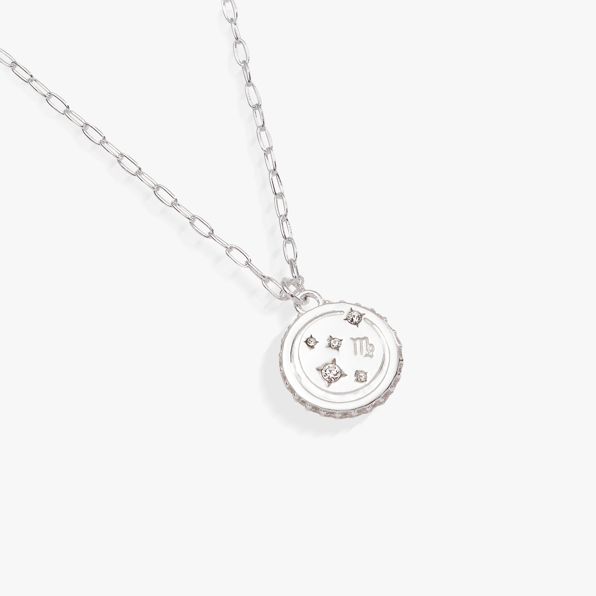 Virgo Zodiac Precious Necklace Sterling Silver