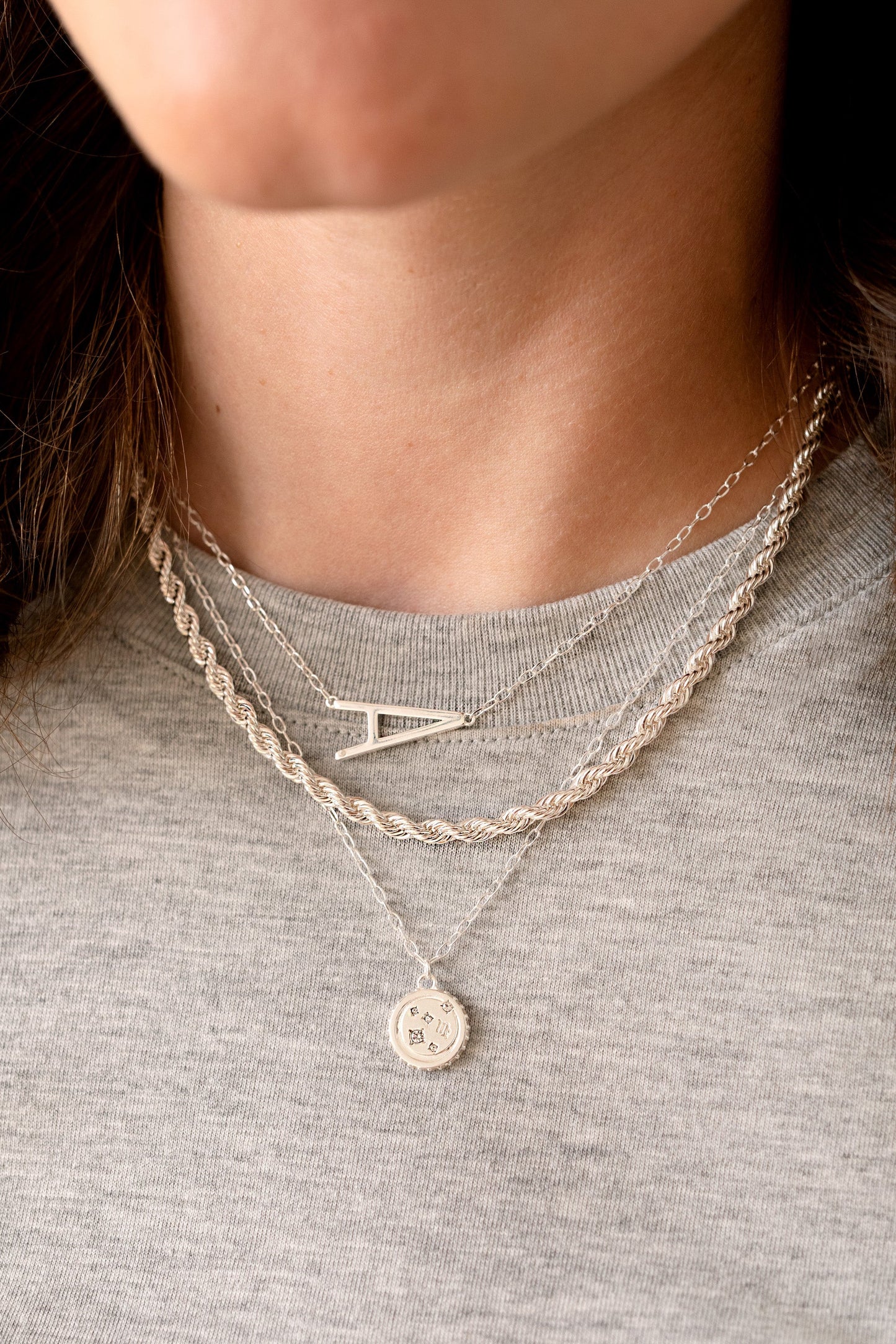 Virgo Zodiac Precious Necklace Sterling Silver