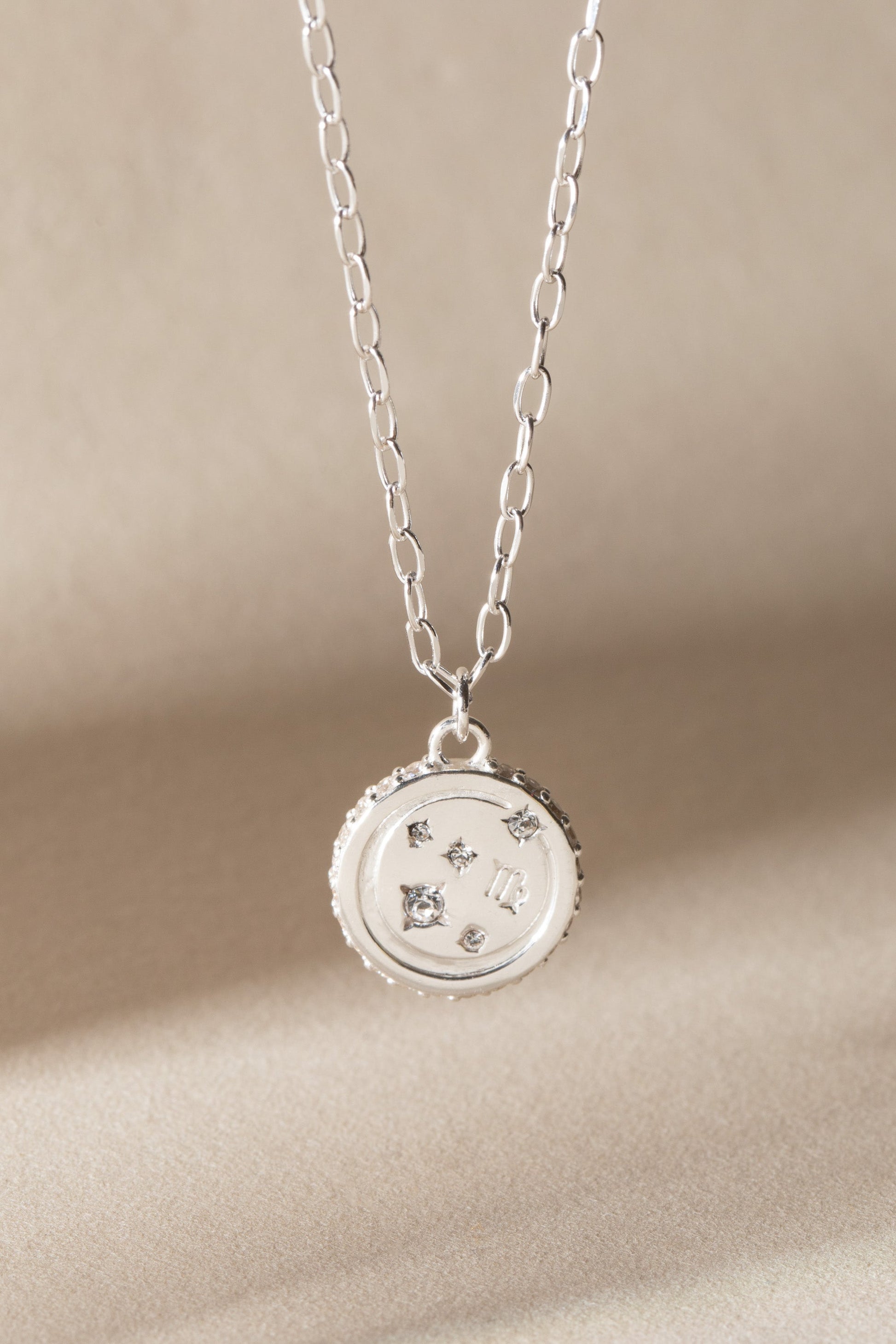 Virgo Zodiac Precious Necklace Sterling Silver