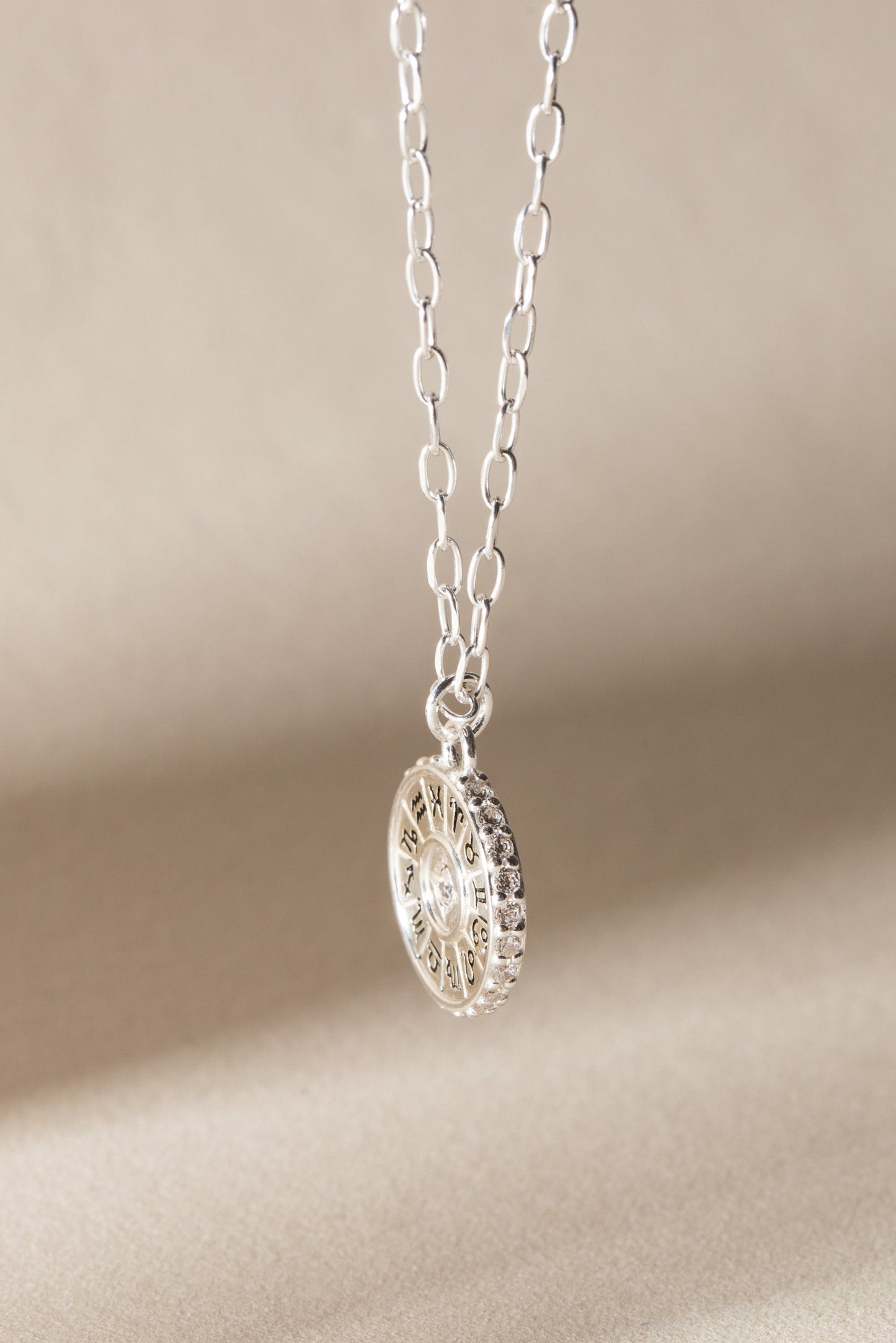 Virgo Zodiac Precious Necklace Sterling Silver