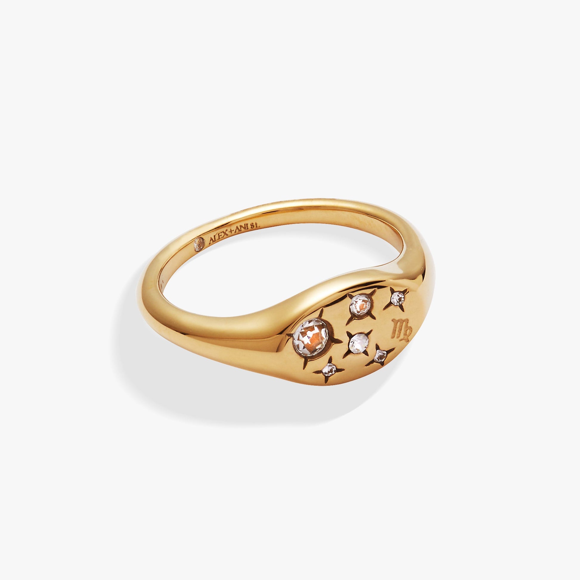 Virgo Zodiac Ring Stainless Steel Gold