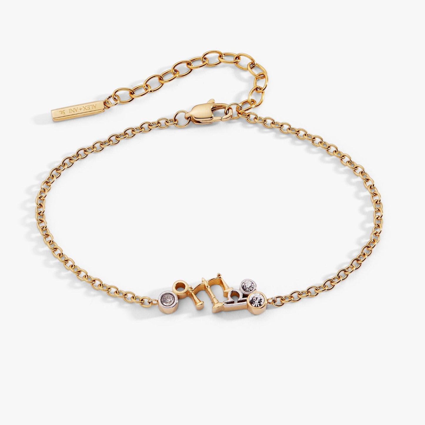 Libra Symbol Inline Bracelet Two Tone - Stainless Steel
