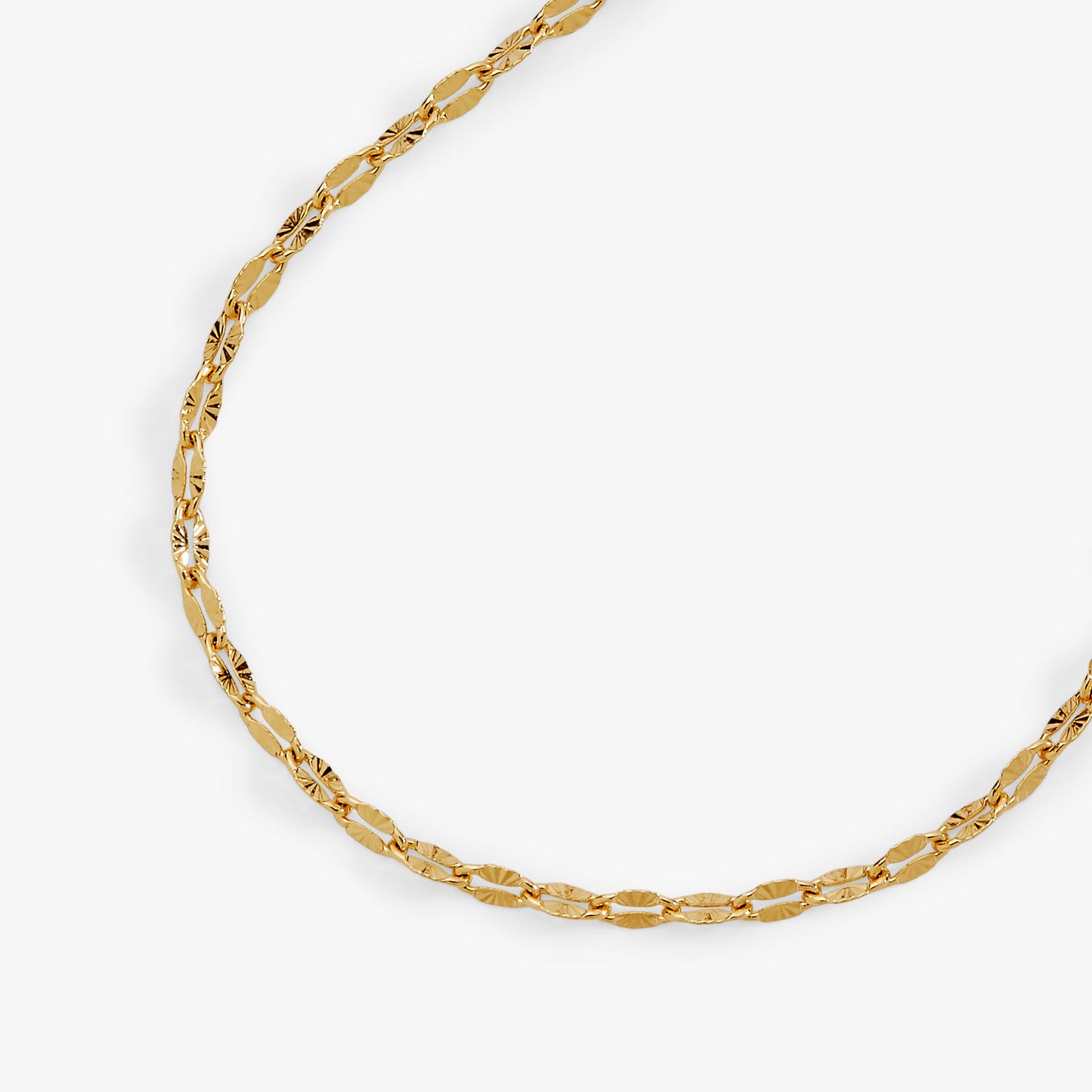 Faceted Lip Chain Bracelet Gold