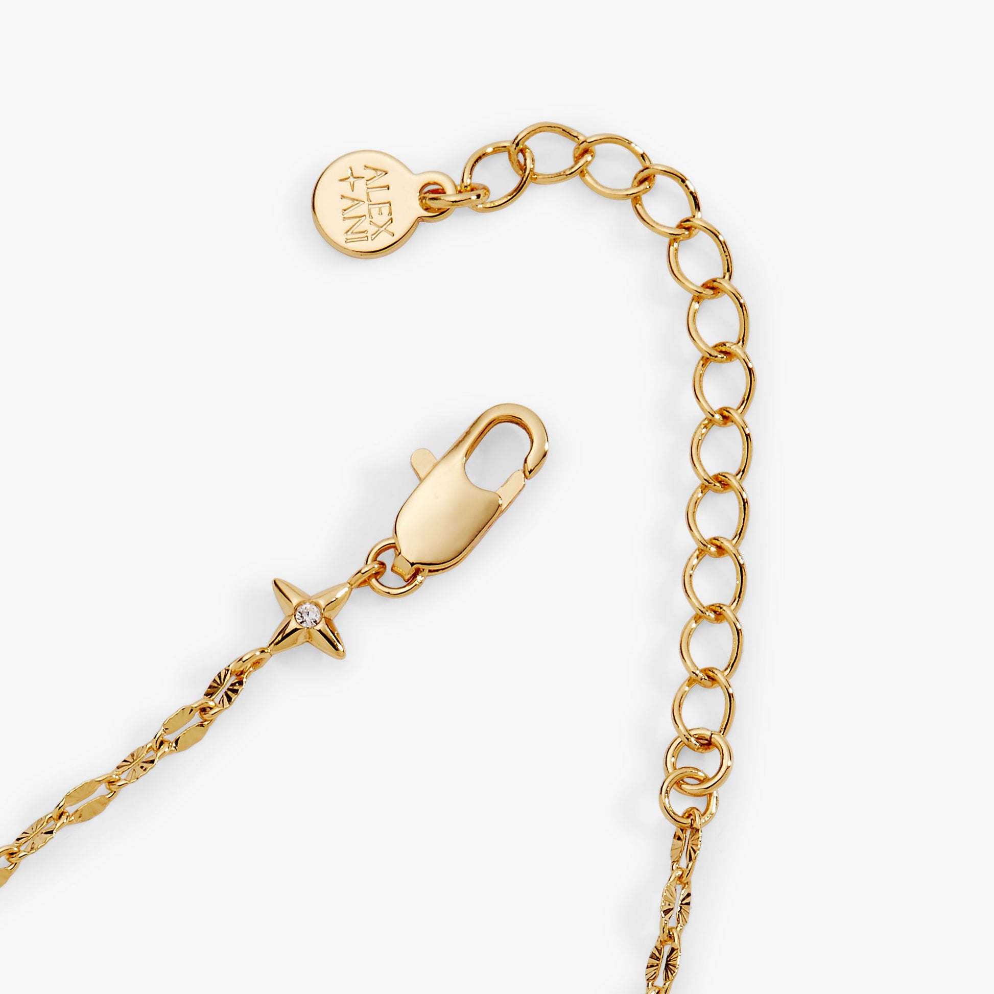 Faceted Lip Chain Bracelet Gold