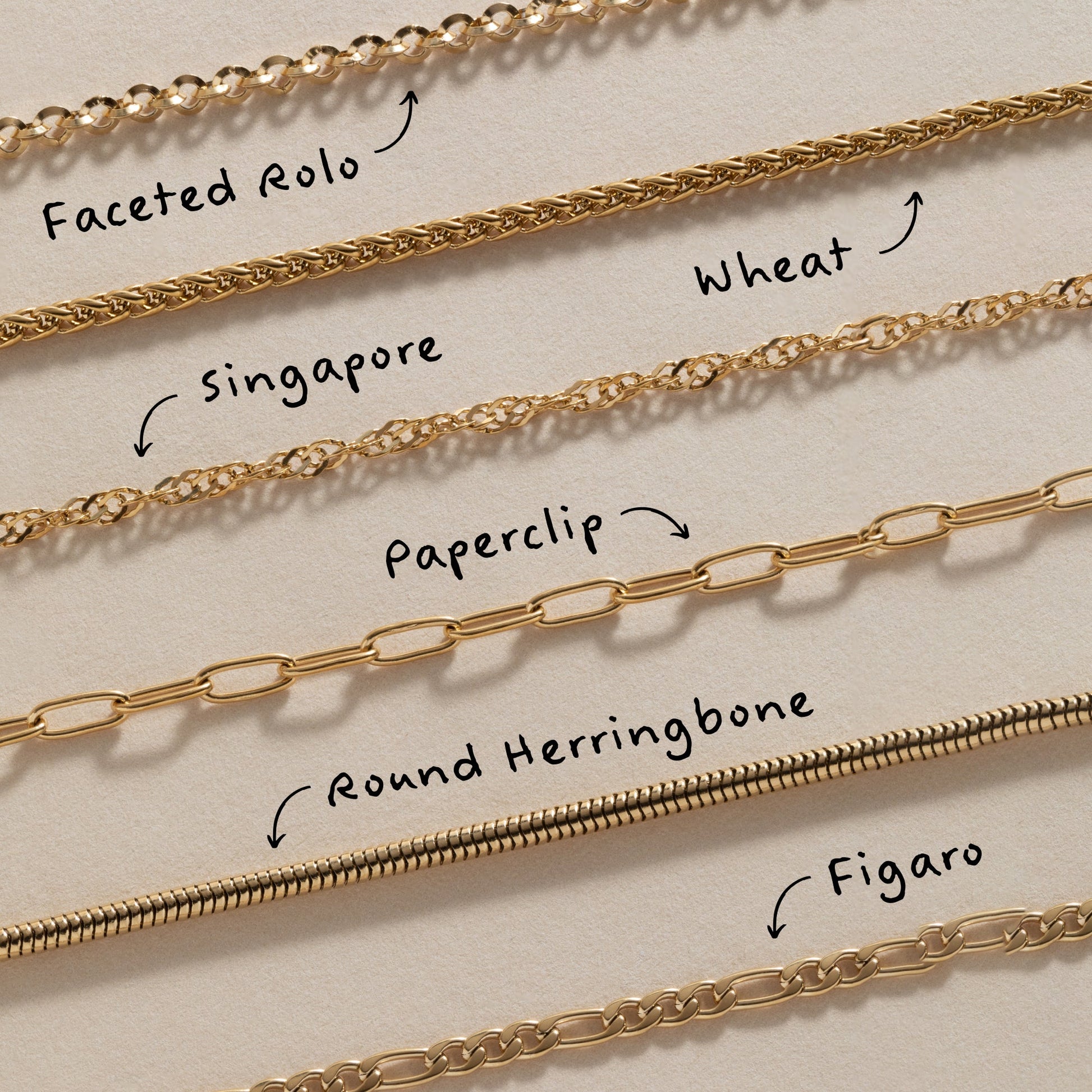 Round Herringbone Charm & Layering Necklace Stainless Steel Silver