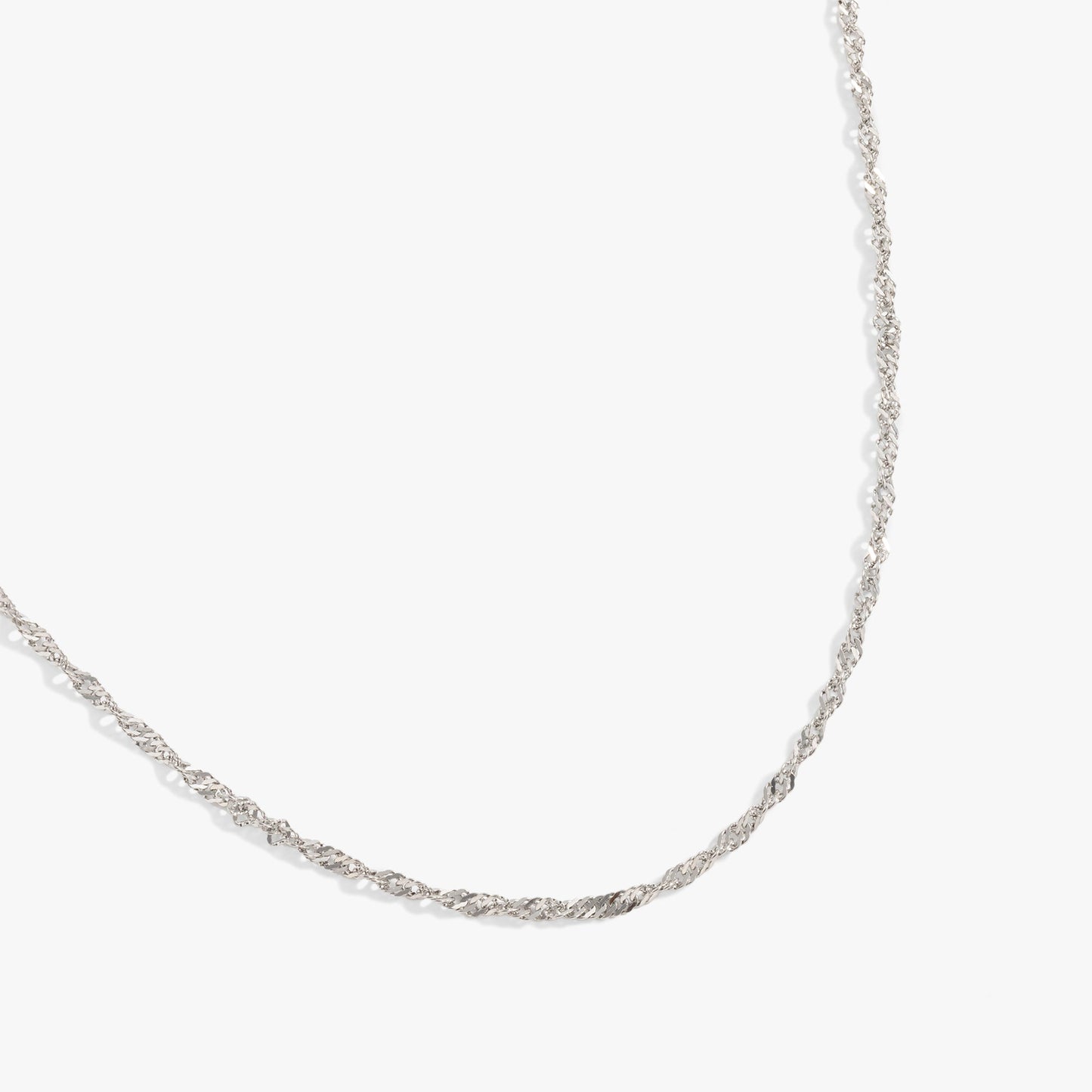 Singapore Chain Charm & Layering Necklace| Alex and Ani Stainless Steel Silver