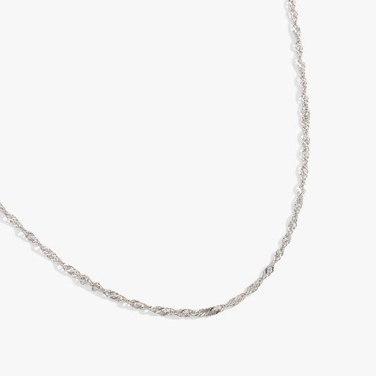 Singapore Chain Charm & Layering Necklace| Alex and Ani Stainless Steel Silver