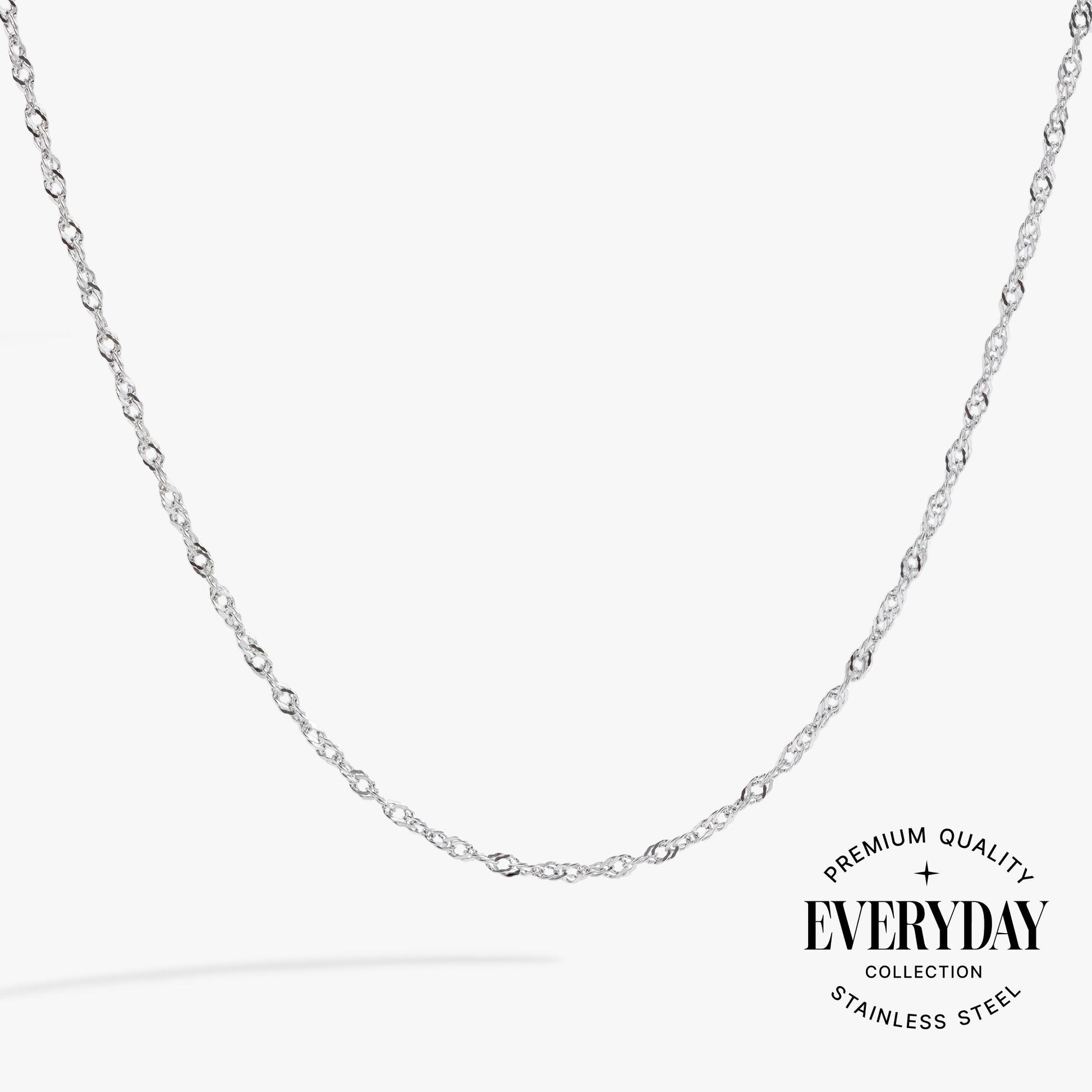 Singapore Chain Charm & Layering Necklace| Alex and Ani Stainless Steel Silver
