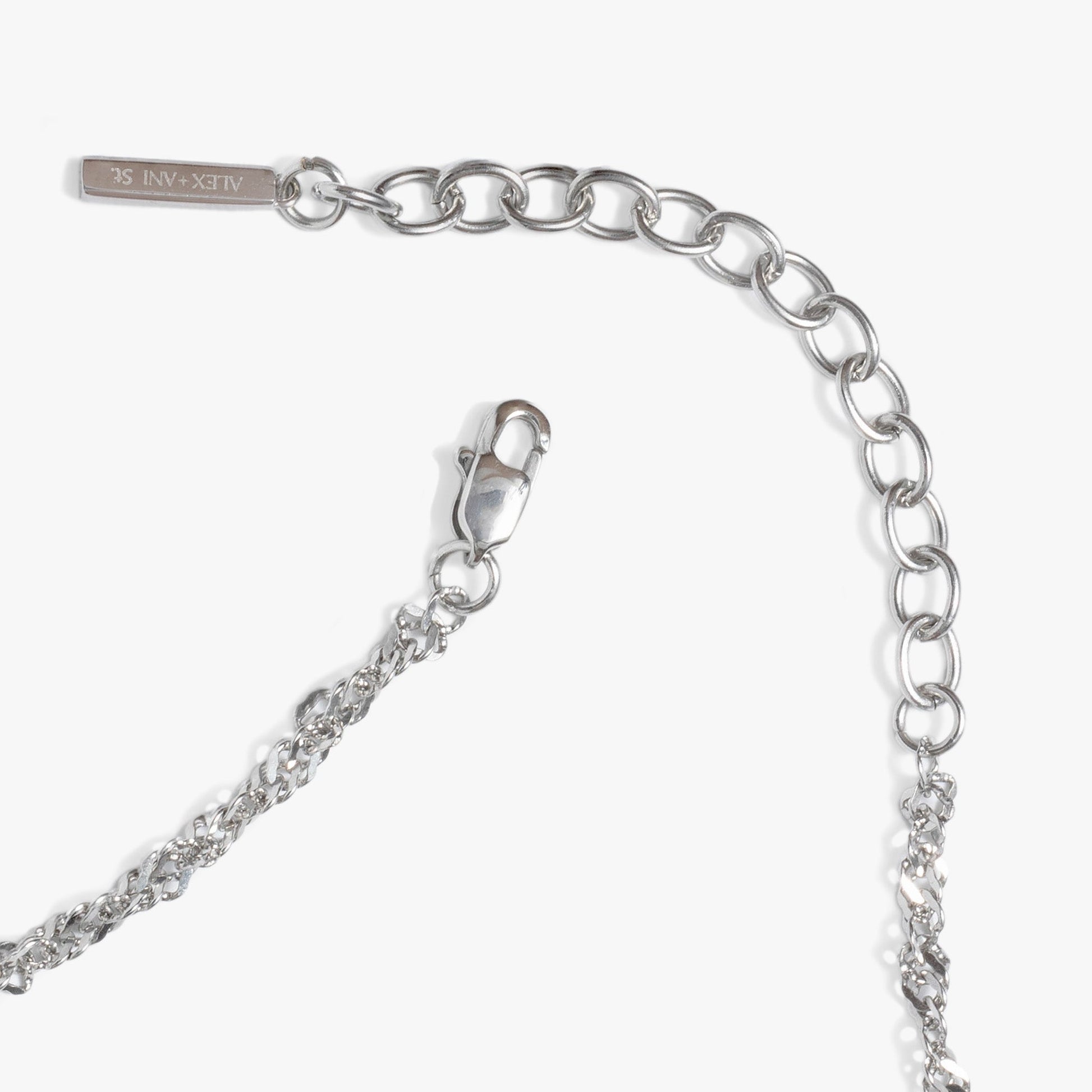 Singapore Chain Charm & Layering Necklace| Alex and Ani Stainless Steel Silver