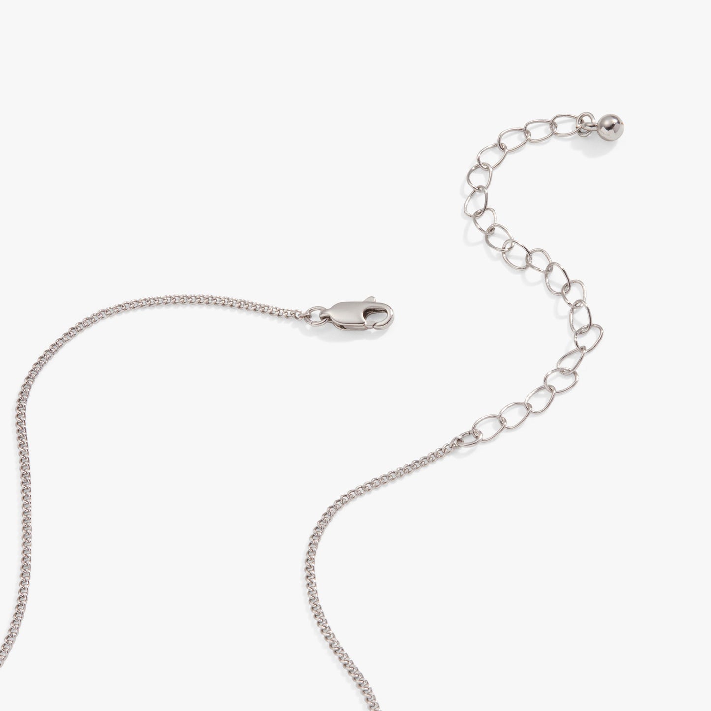 Bar Necklace with Crystal Accent Shiny Rose Gold