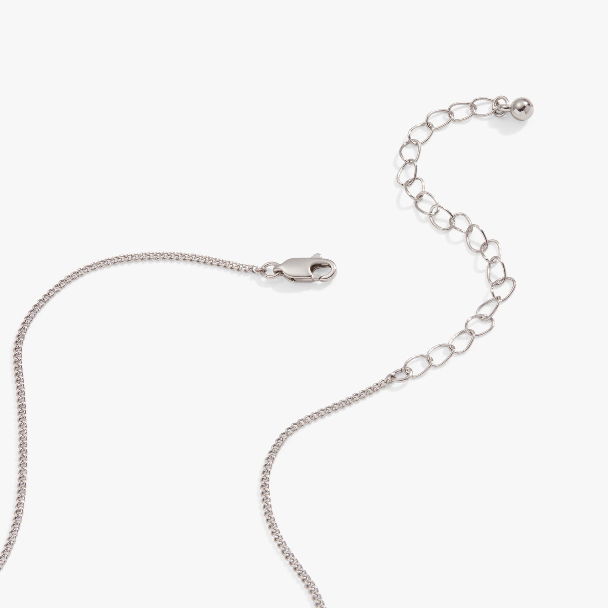 Bar Necklace with Crystal Accent Shiny Rose Gold