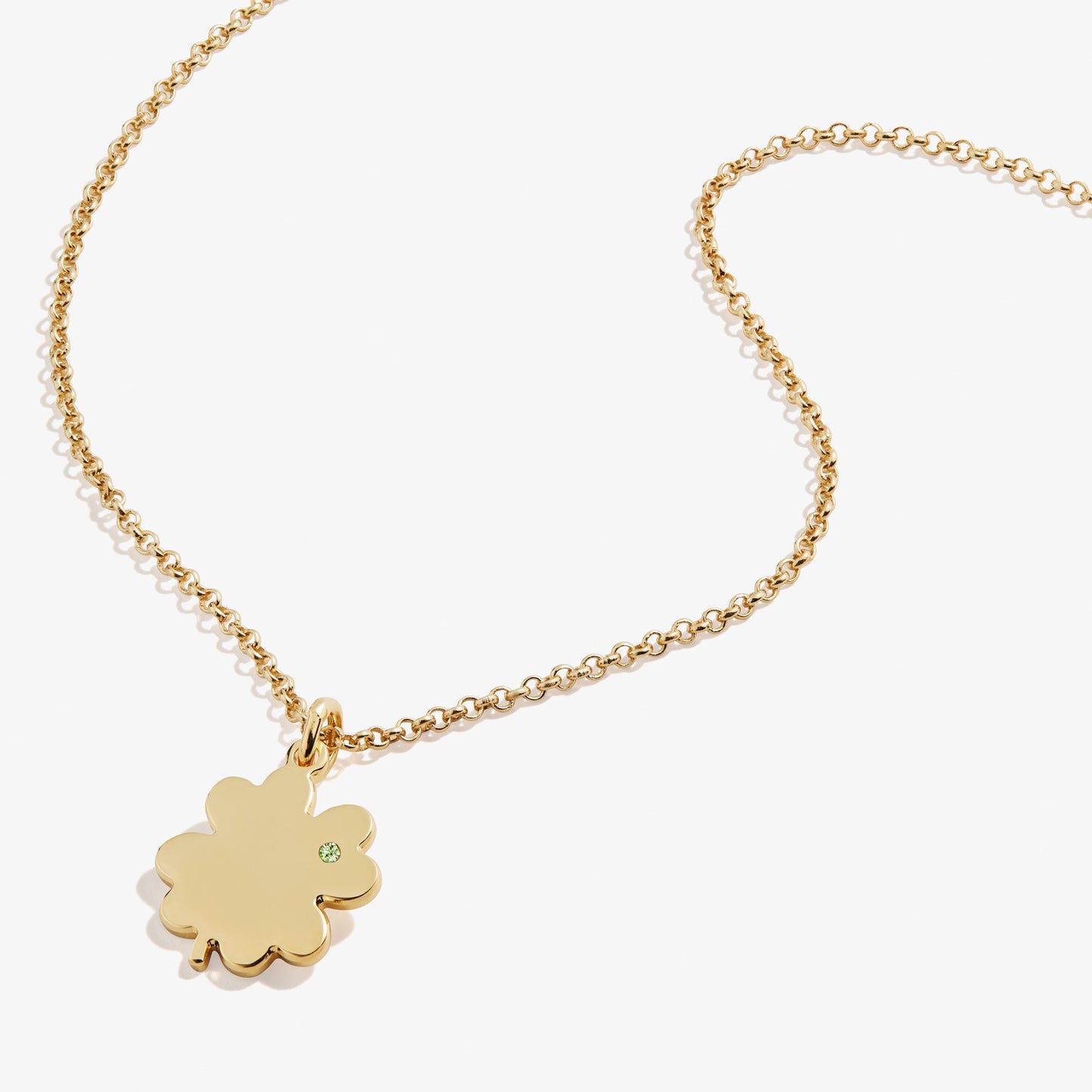 Four-Leaf Clover Necklace, 21" Gold
