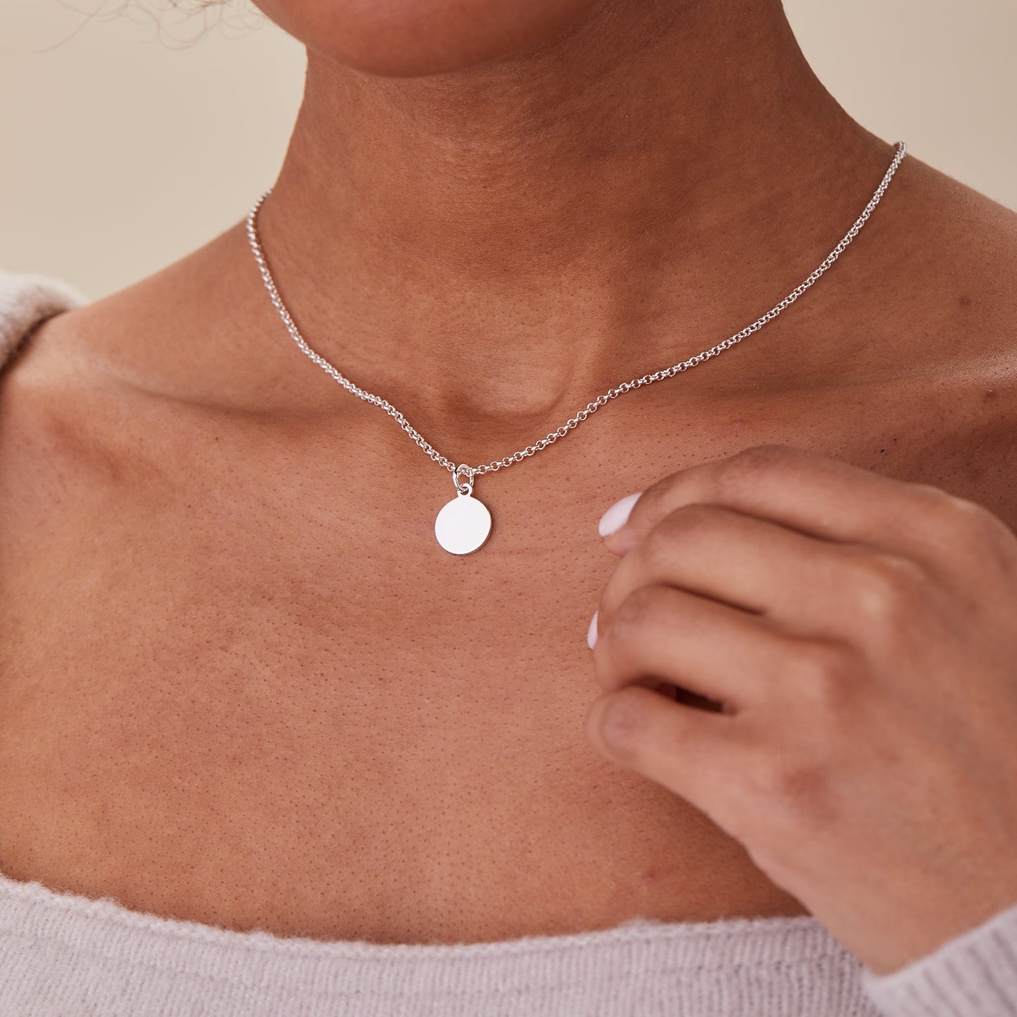 Circle Charm Necklace, 19'' - Alex and Ani Silver