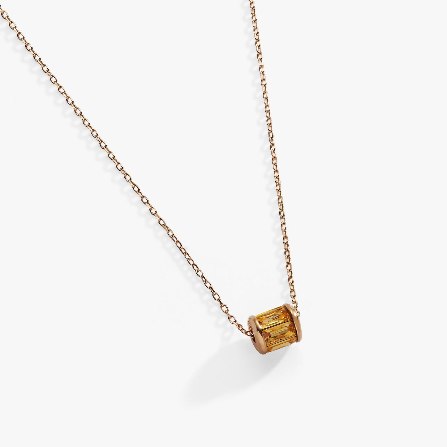 November Birthstone Precious Pendant Necklace 14kt Gold Over Sterling Silver