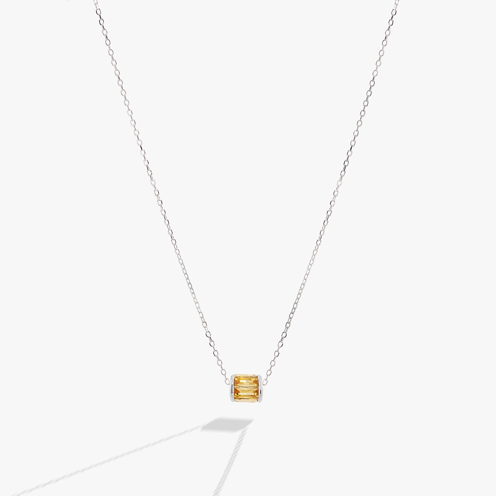 November Birthstone Precious Pendant Necklace 14kt Gold Over Sterling Silver