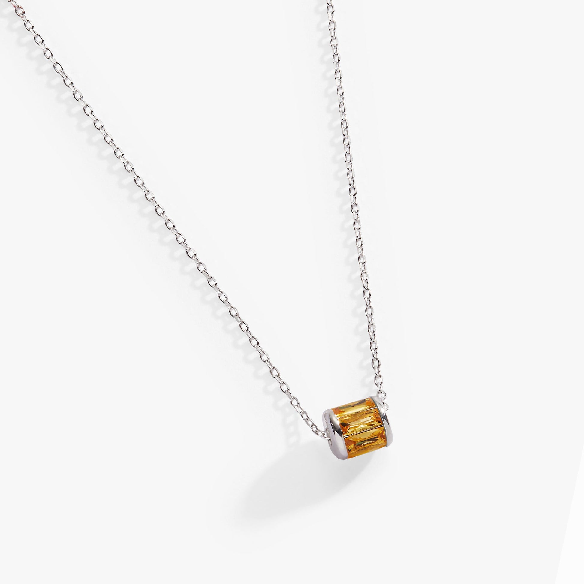 November Birthstone Precious Pendant Necklace 14kt Gold Over Sterling Silver
