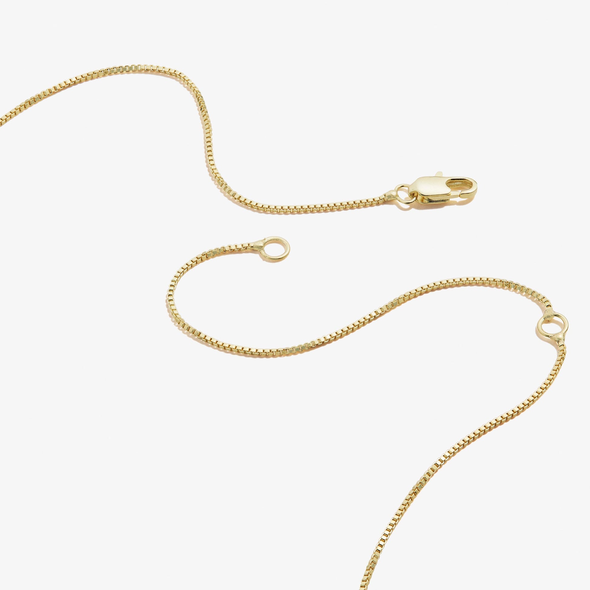 Slider Tag Heart Charm Necklace Gold