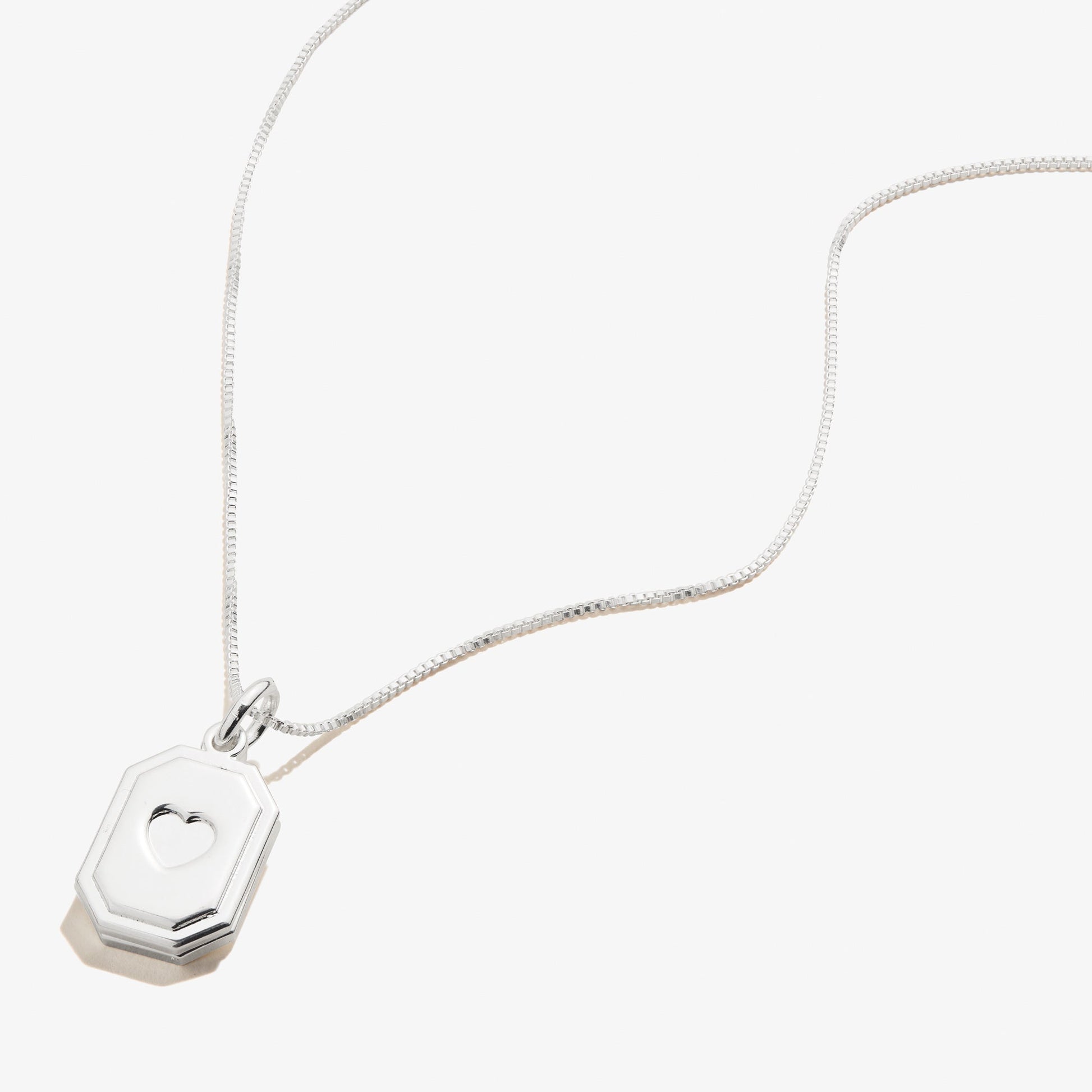 Slider Tag Heart Charm Necklace Gold
