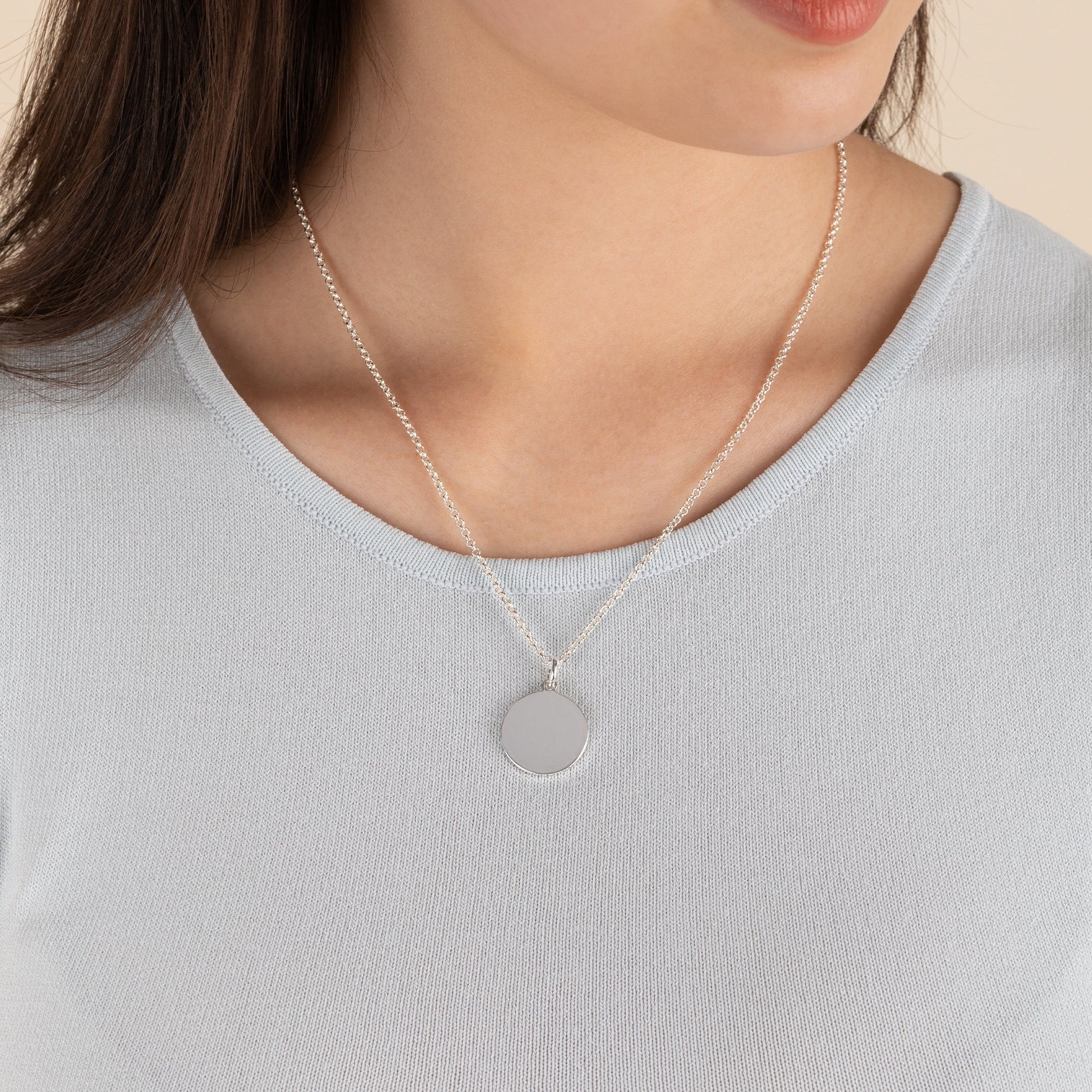 Circle Charm Necklace - Alex and Ani Silver