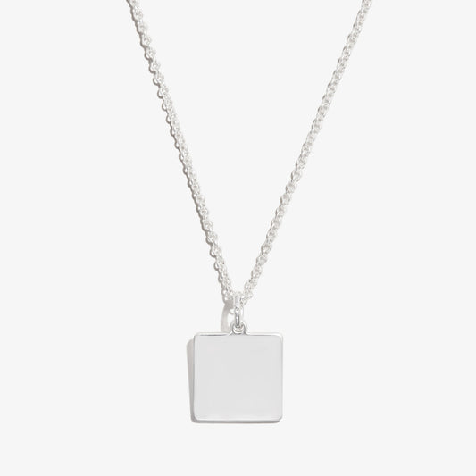 Square Charm Necklace - Alex and Ani Silver