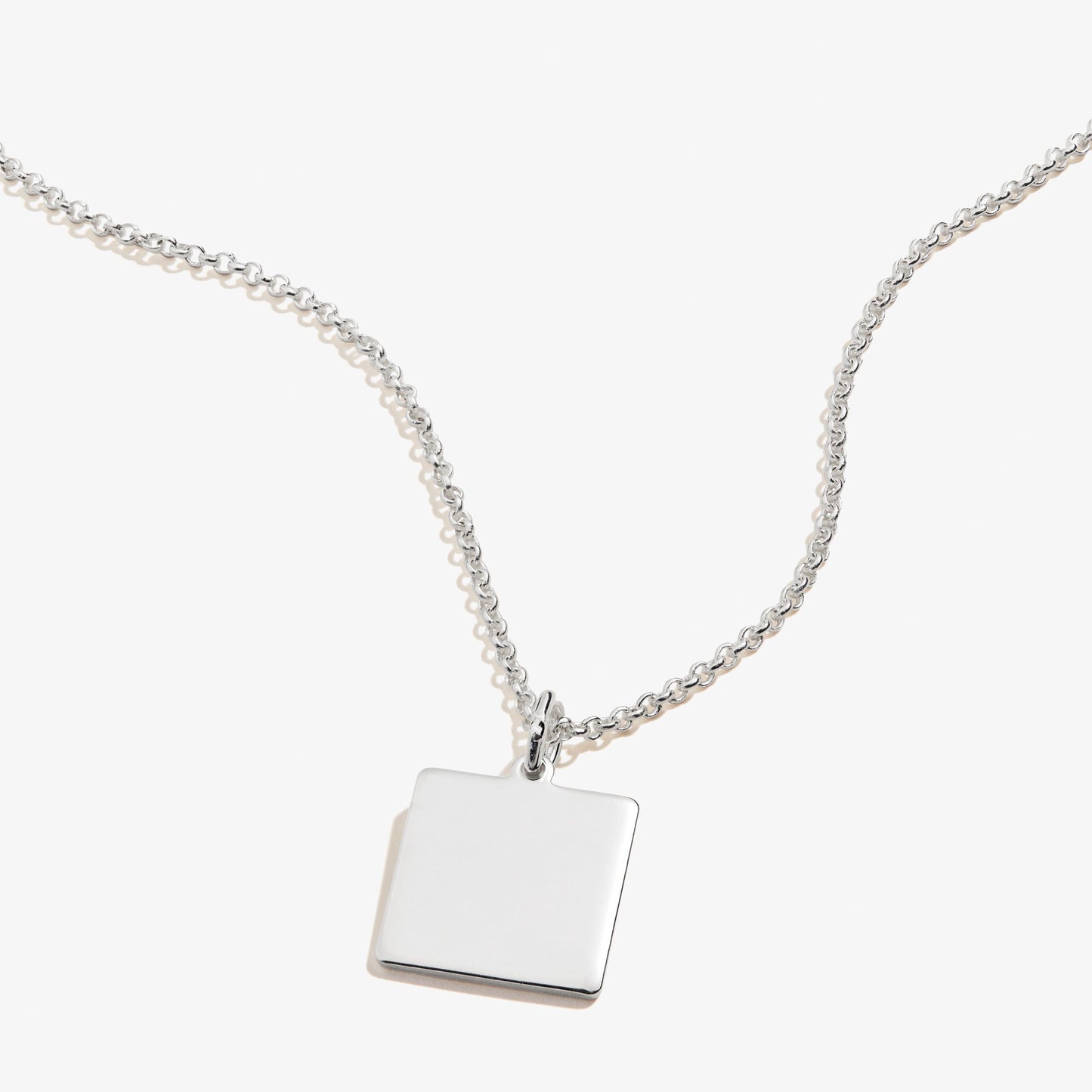 Square Charm Necklace - Alex and Ani Silver