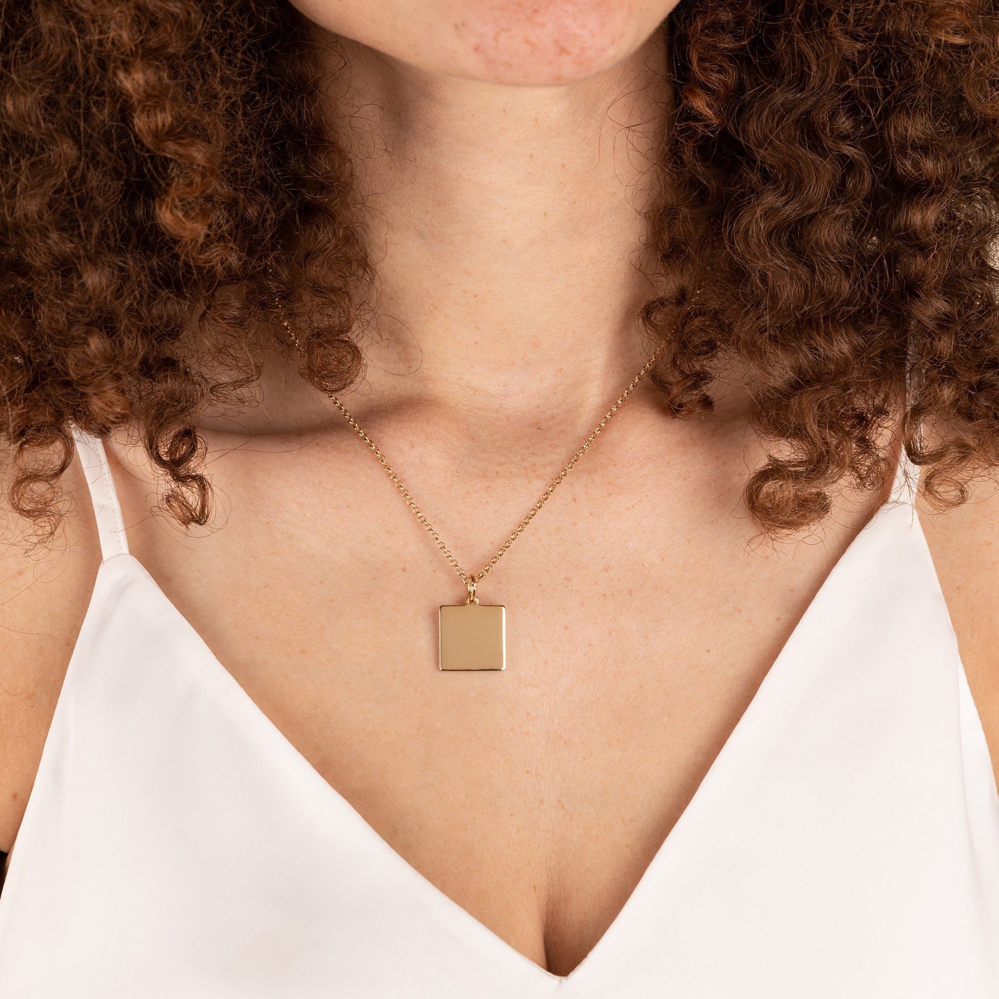 Square Charm Necklace - Alex and Ani Silver