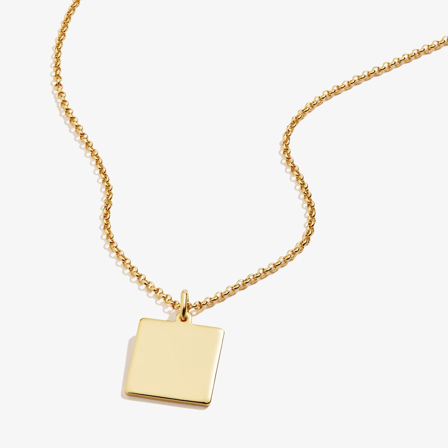 Square Charm Necklace - Alex and Ani Silver
