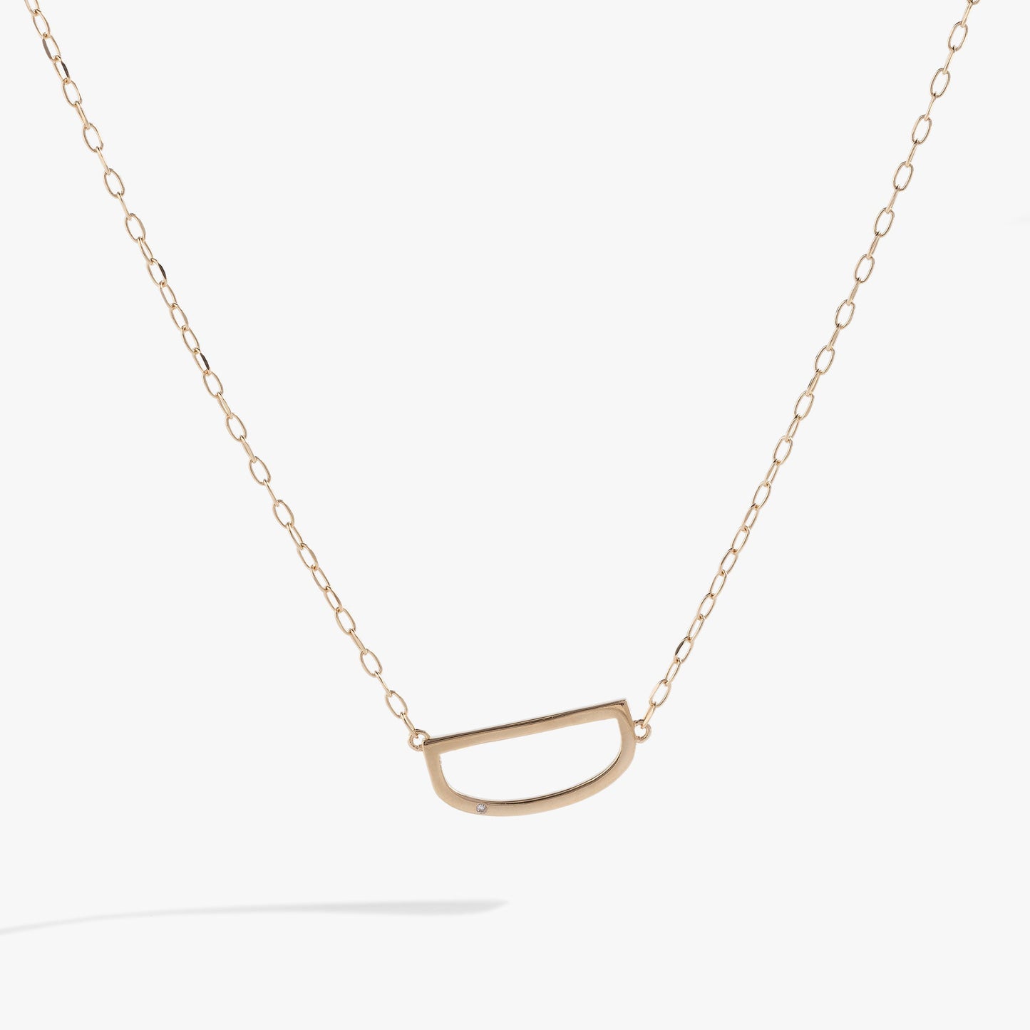 Precious Elongated Initial Necklace D Sterling Silver