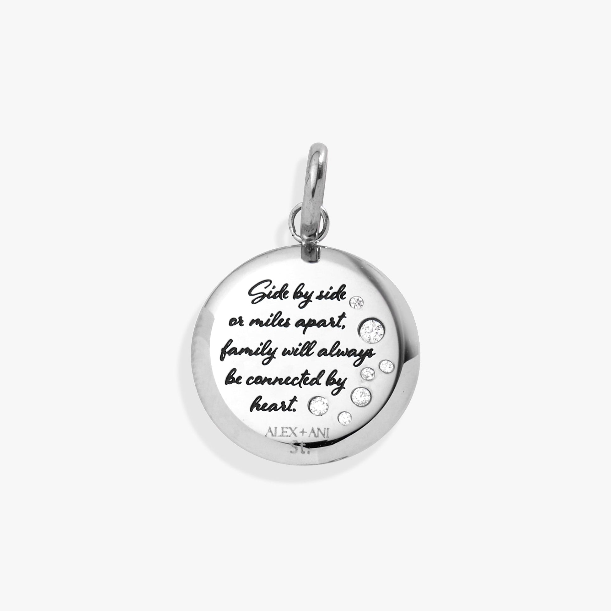 Daughter Dandelion Disc Charm Stainless Steel Silver
