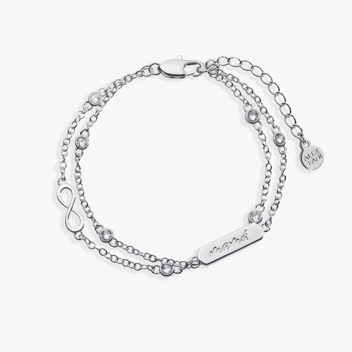 Mexico - Mama Infinity Adjustable Bracelet Silver