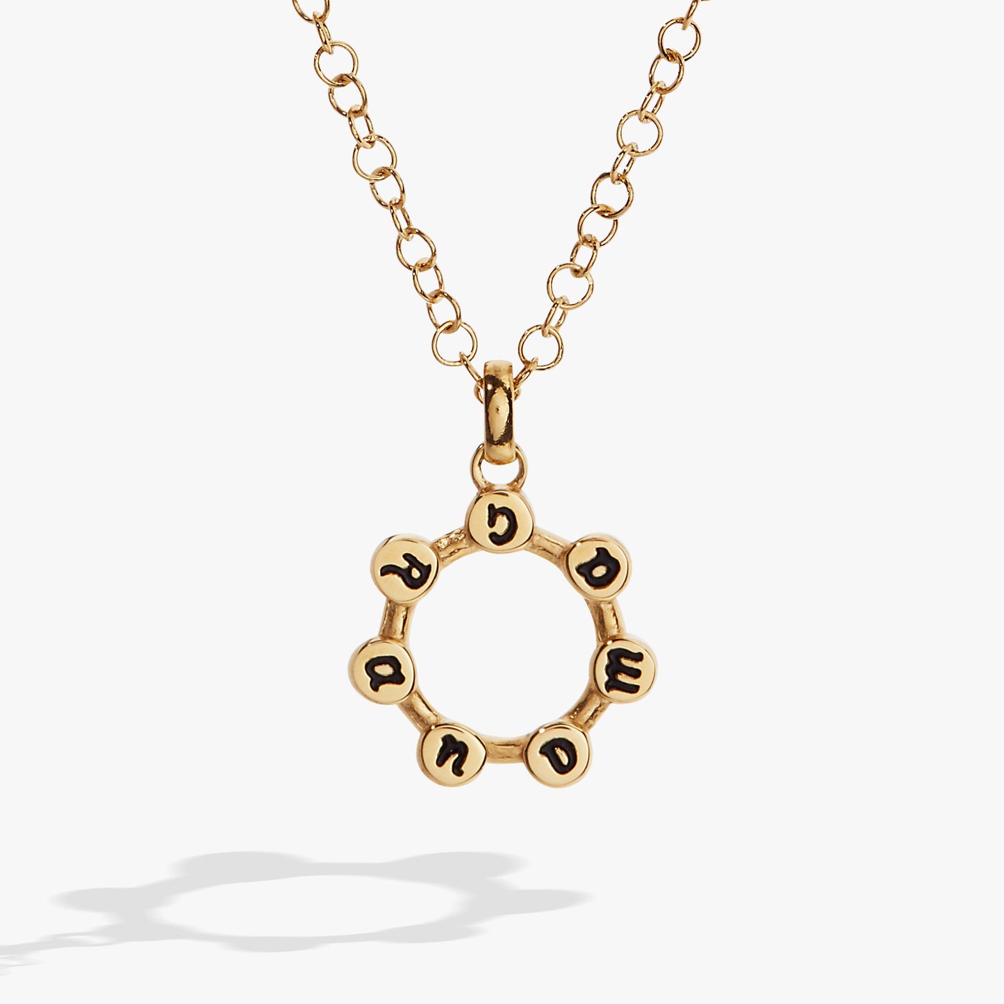 Grandma Crystal Necklace Stainless Steel Gold
