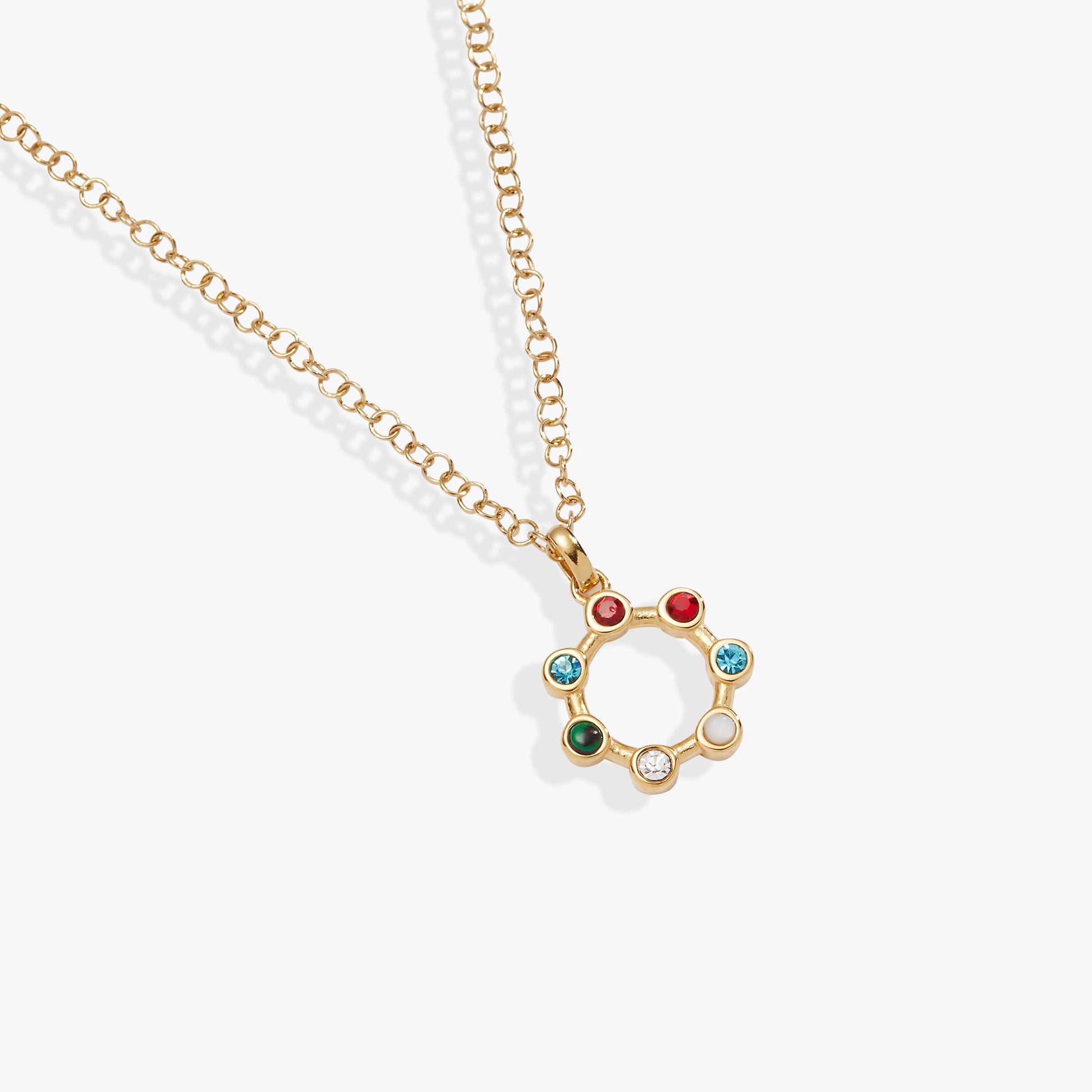 Grandma Crystal Necklace Stainless Steel Gold