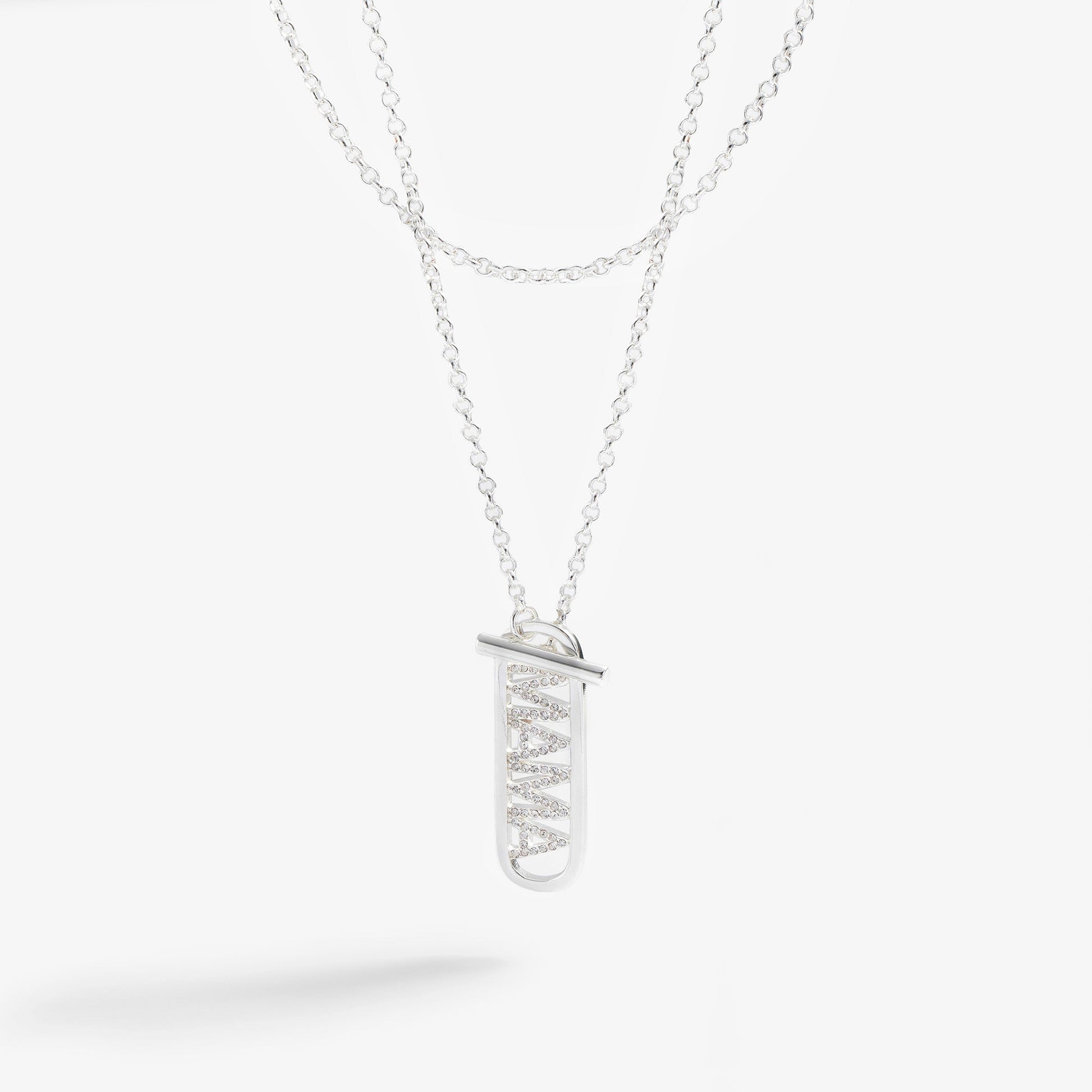 Mama Toggle Pendant Necklace Gold