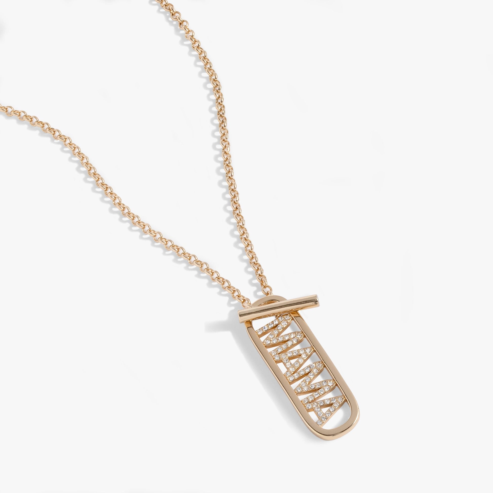 Mama Toggle Pendant Necklace Gold