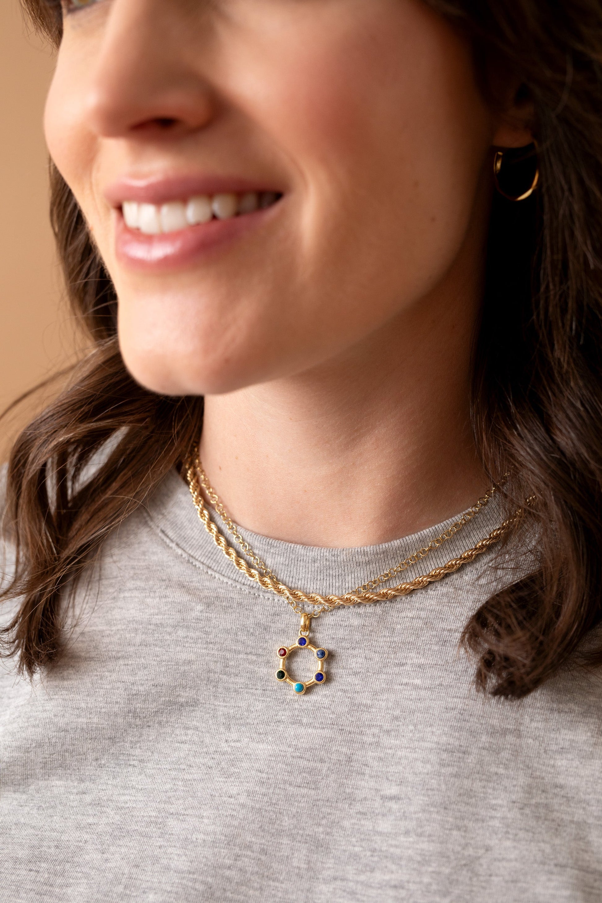 Sister Acrostic Interchangeable Necklace Stainless Steel Gold