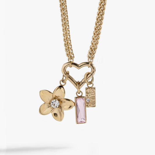 Interchangeable Girl Mom Necklace Stainless Steel Gold