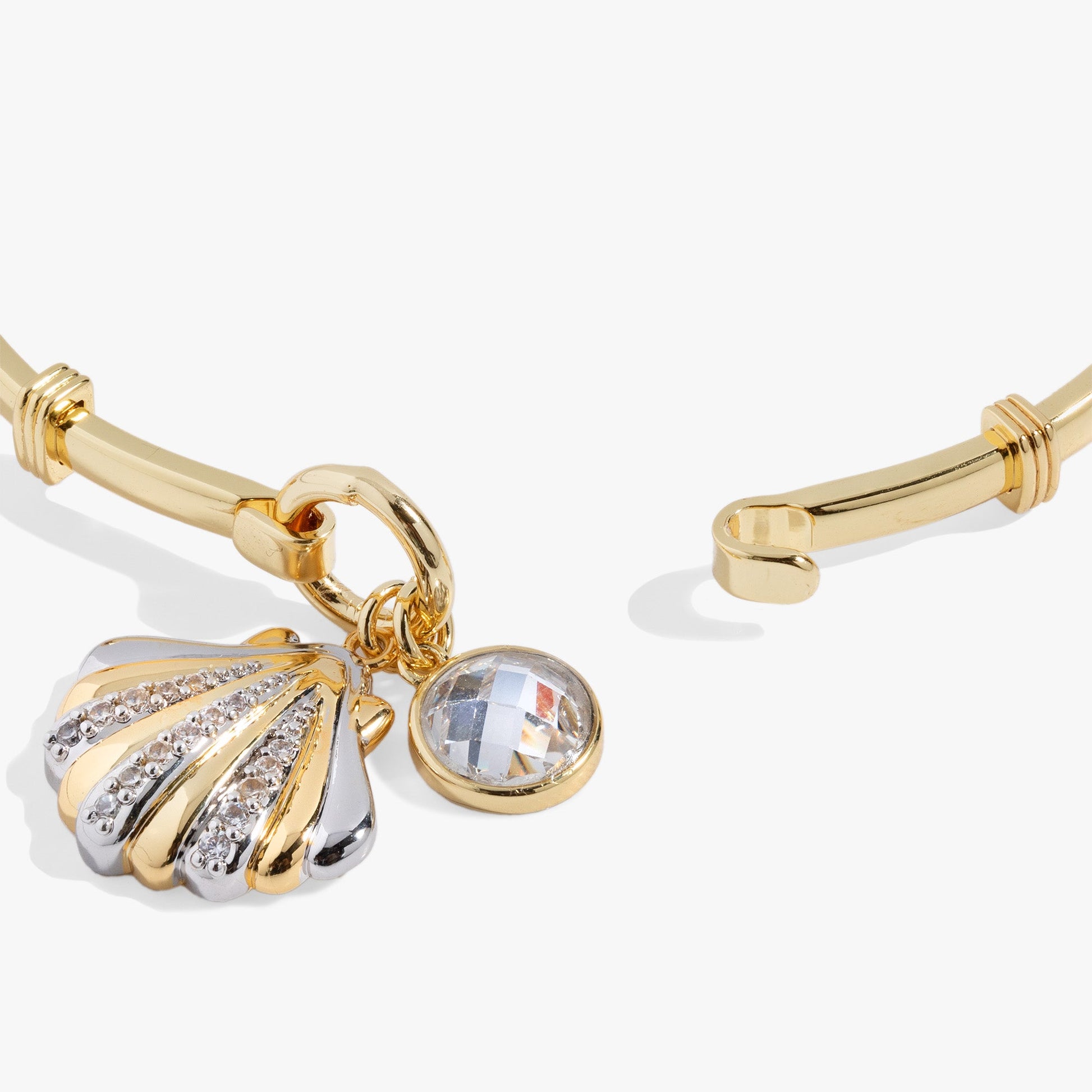 Seashell Tension Bangle Two Tone