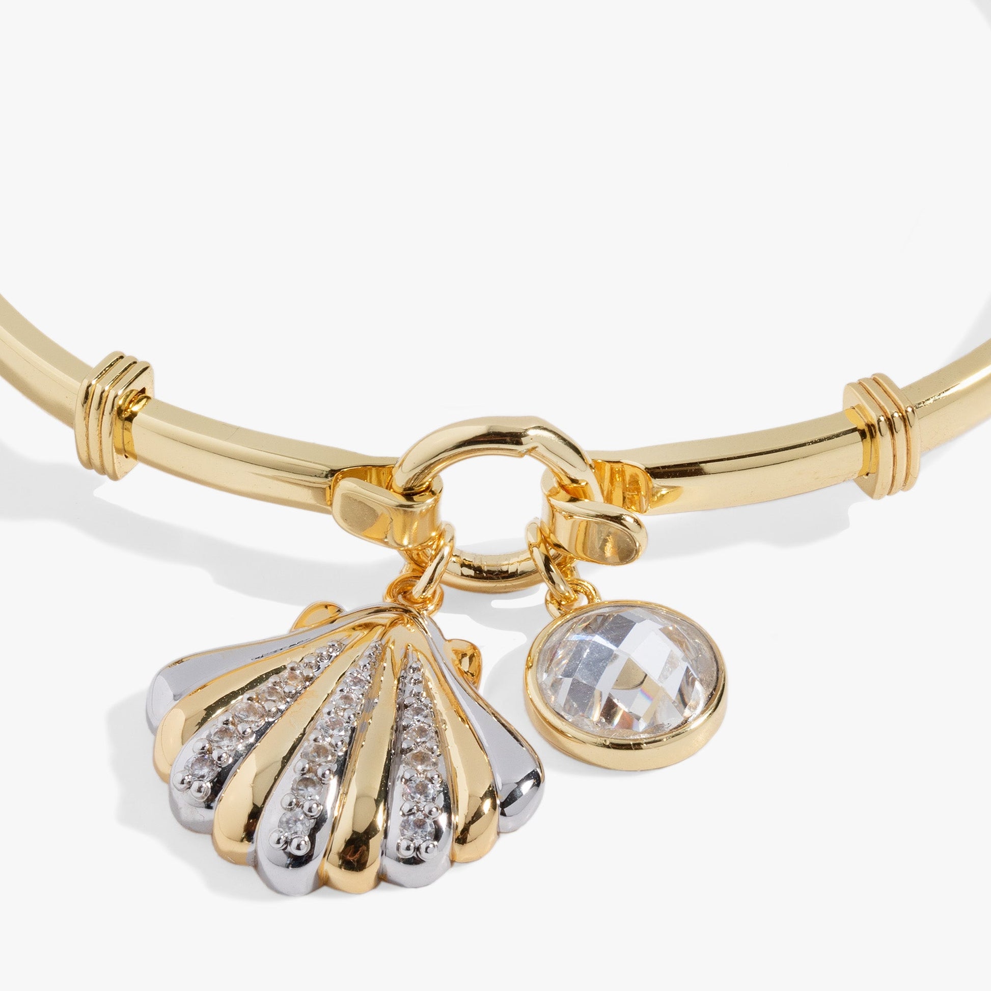 Seashell Tension Bangle Two Tone