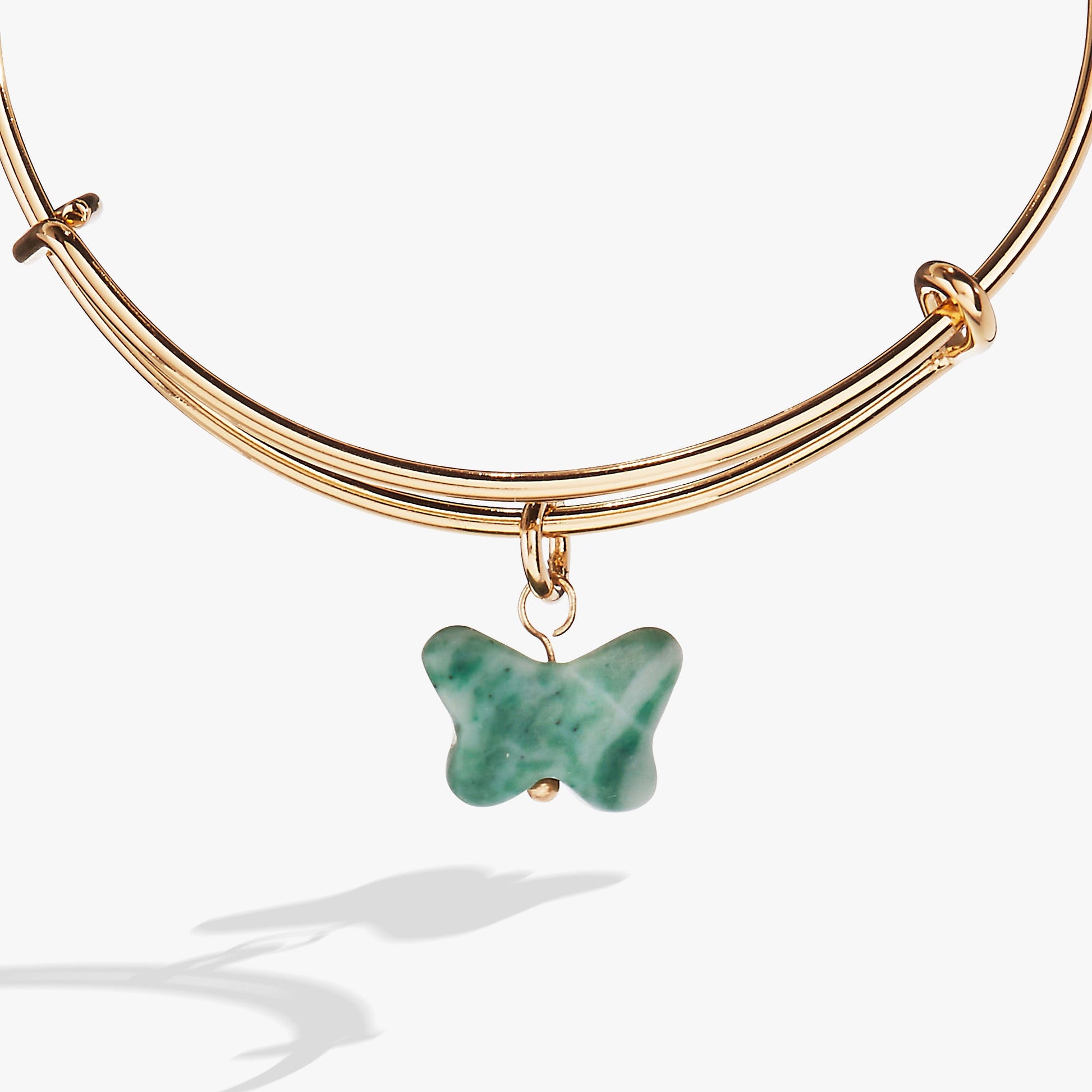 Carved Butterfly Bangle Gold