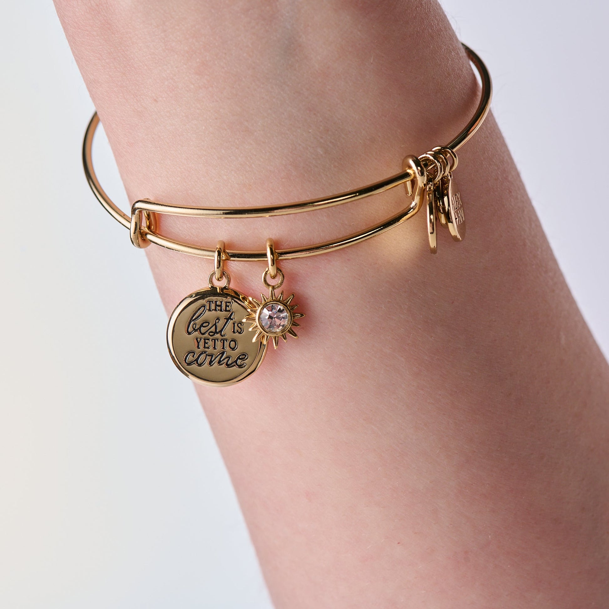 The Best Is Yet To Come' Duo Charm Bangle
    
    
    
       Silver