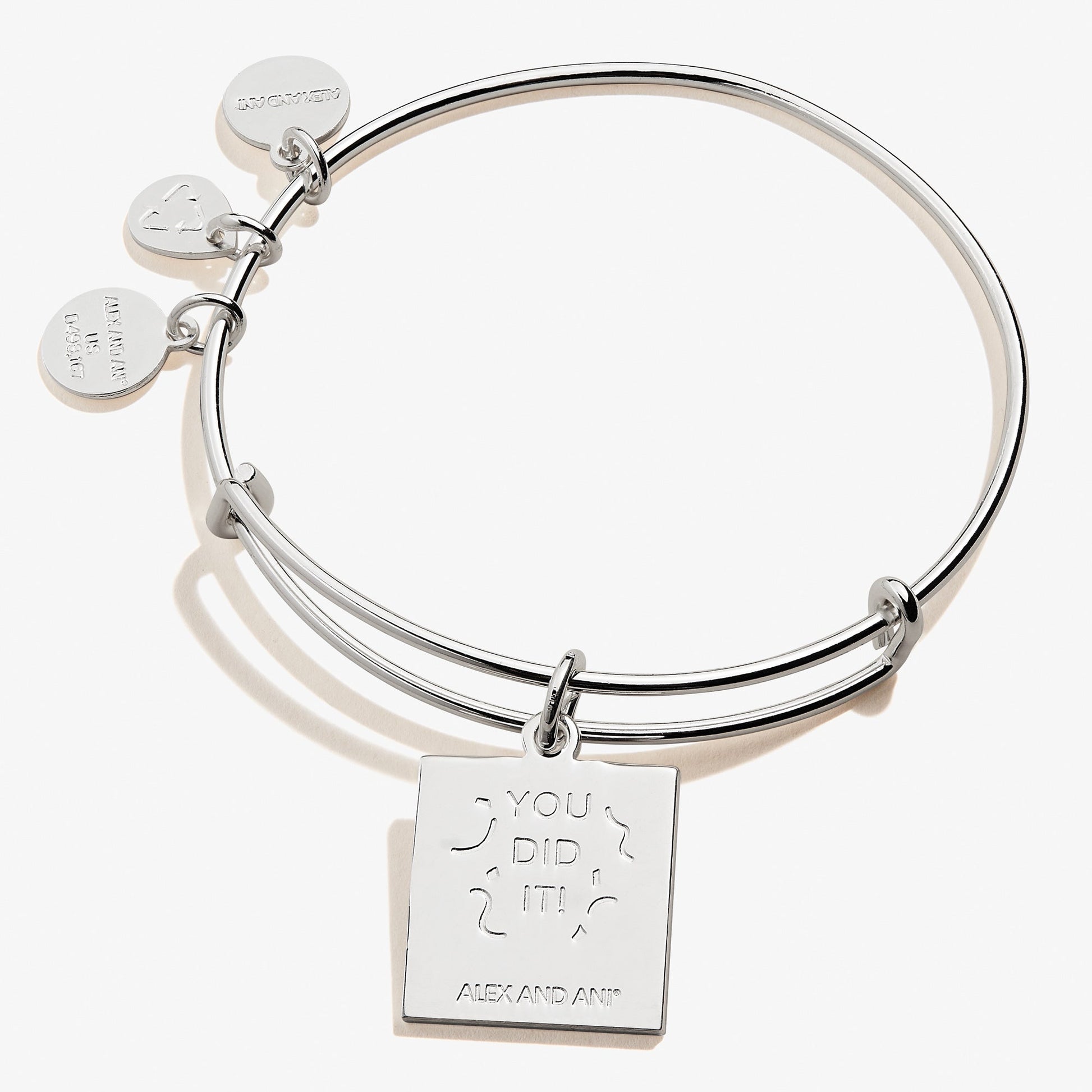 Congrats!' Charm Bangle - Alex and Ani Silver